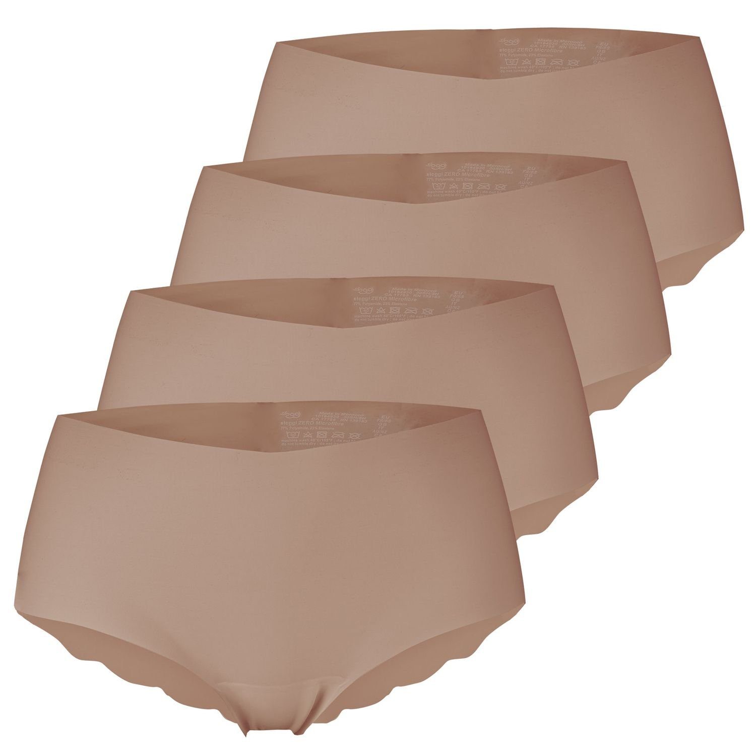 Abzeichnen, Sloggi Beige Pack Microfibre kein Panty Wellenkante, 4er saumlose im Zero Abschlüsse, (4-St)