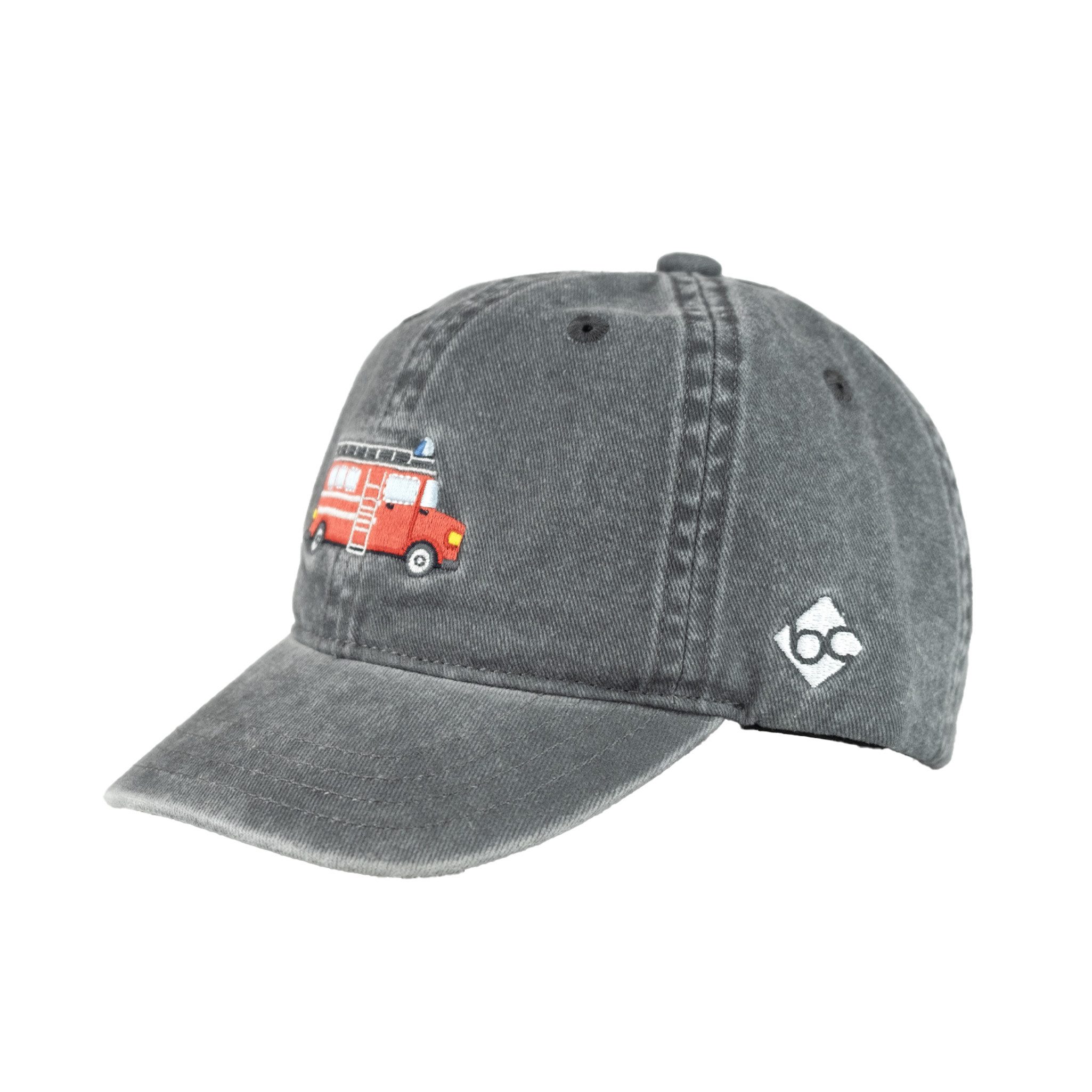 Bavarian Caps Baseball Cap Bavarian Caps Cap "Feuerwehr" - grau (Kleinkinder) small kids size (Basecap, Dad Cap, Basecap) Flammen-Stickerei auf dem Unterschirm