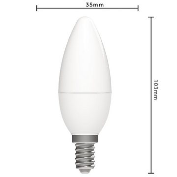 LED's light LED-Leuchtmittel 0620115 LED Kerze, E14, E14 4.5W warmweiß Opal C35