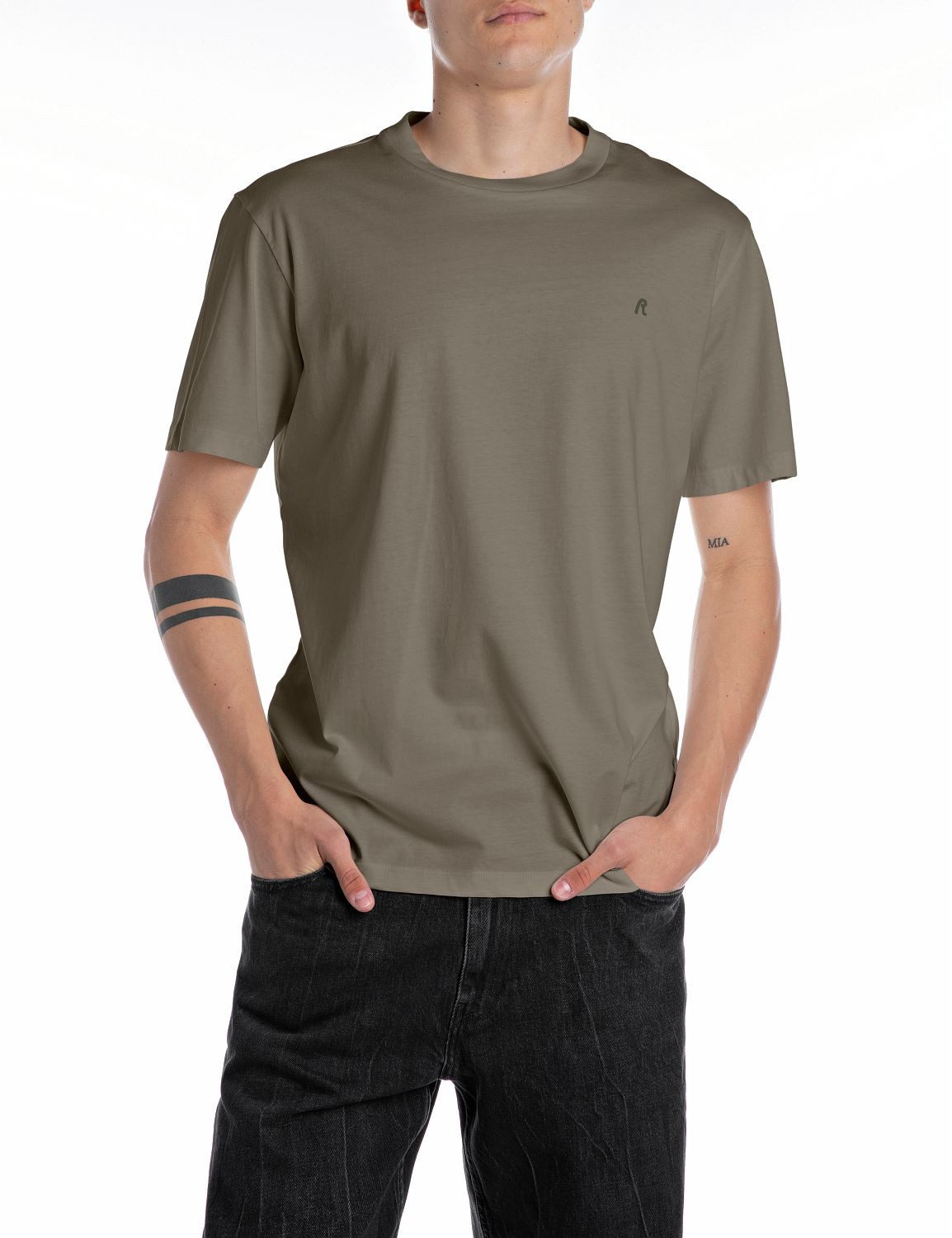 Replay T-Shirt mit Logostickerei auf der günstig online kaufen