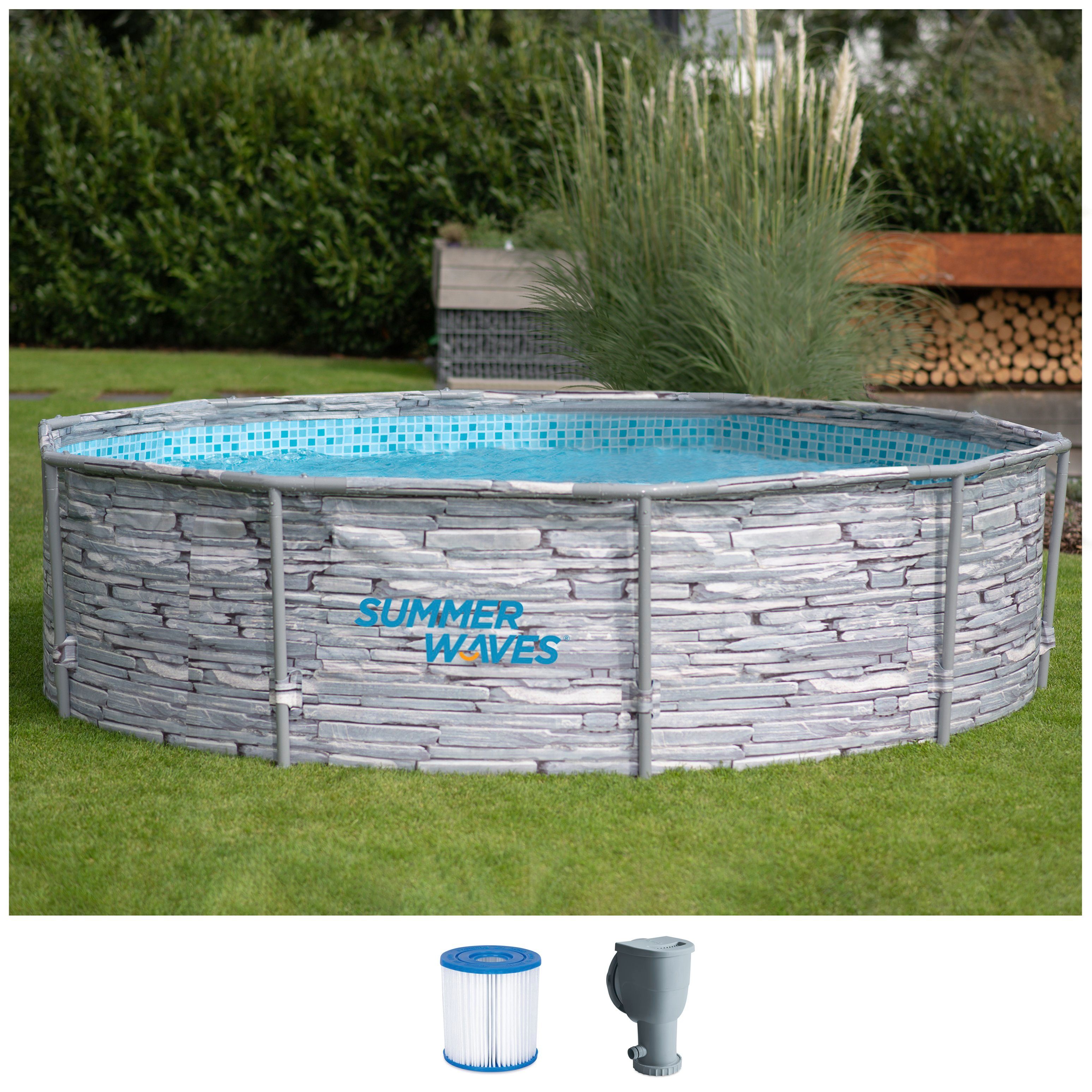 SummerWaves Framepool Active Frame (Set, 3-tlg), ØxH: 305x76 cm