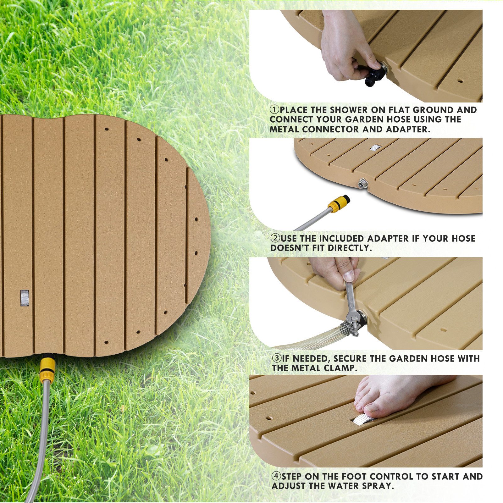 CCLIFE Gartendusche Gartendusche Aussendusche, Bodendusche Outdoor