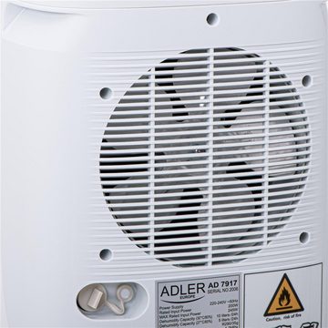 Adler Luftentfeuchter AD 7917, elektrisch, 10l pro Tag, für 60m³ Räume, weiß