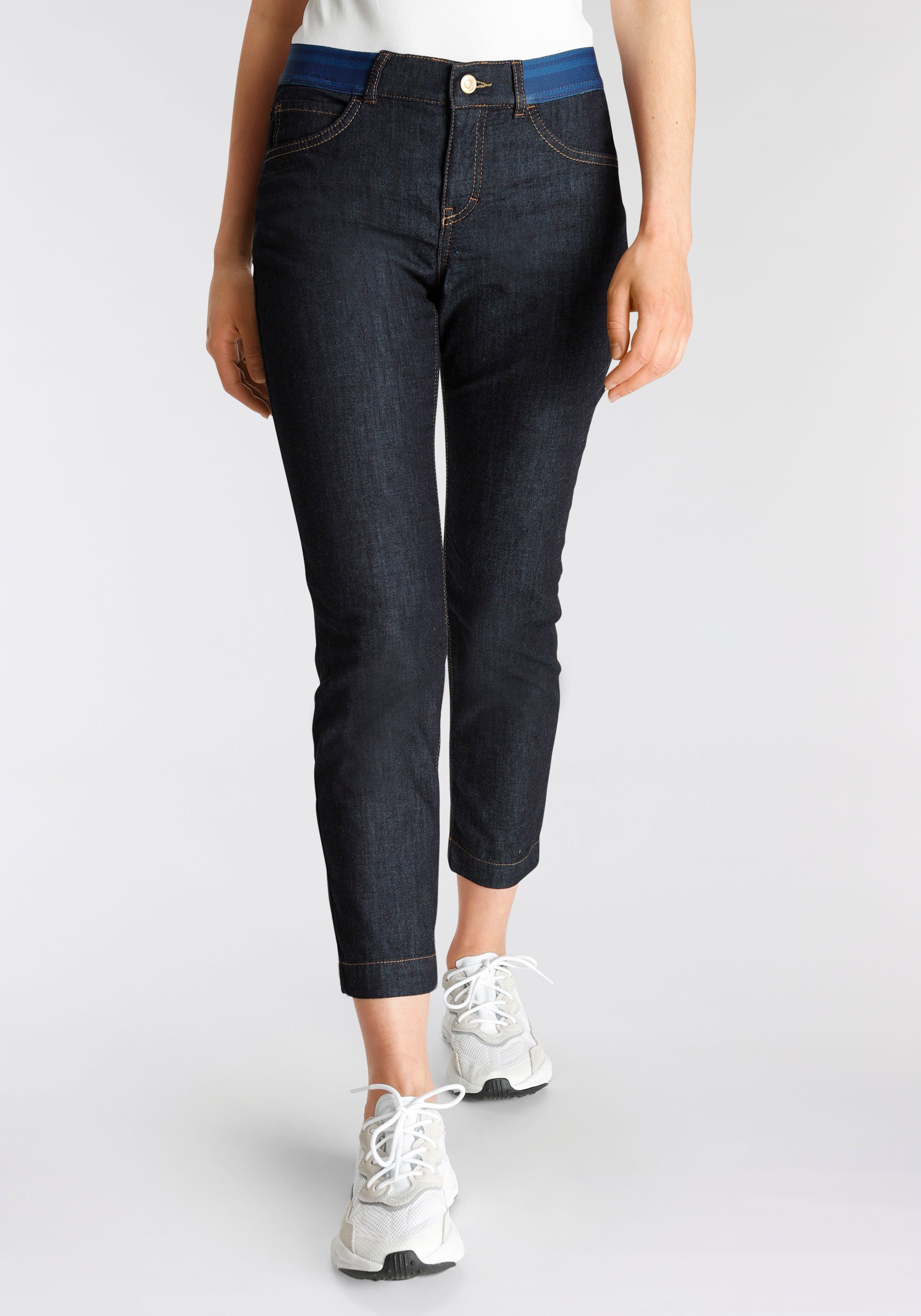 elastischem rinsed 7/8-Jeans der cropped Taille mit Sport Bund MAC an Slim fashion