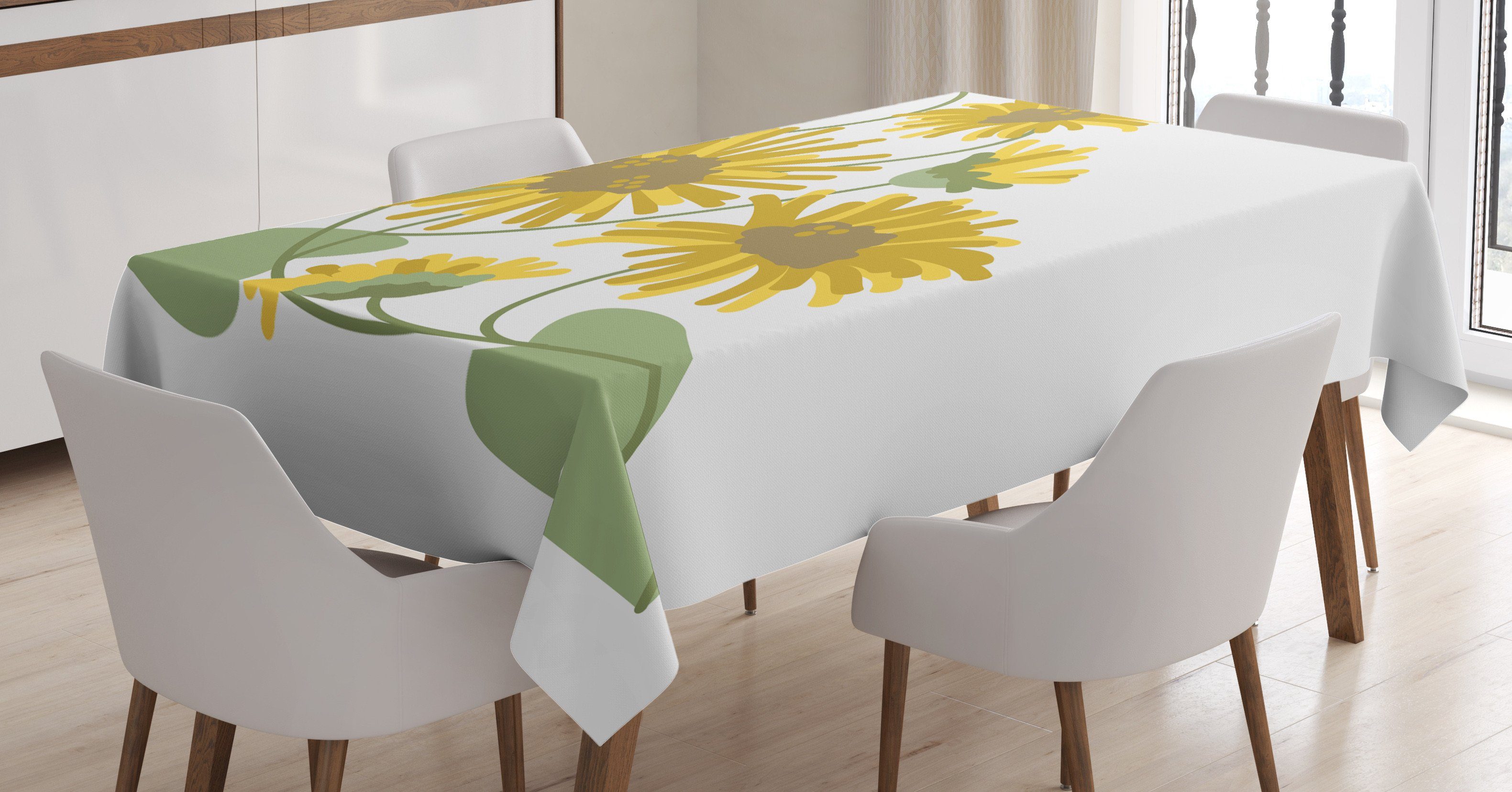 Abakuhaus Tischdecke Farbfest Bereich den Für geeignet Waschbar Außen Kunstwerk Aster Klare Beetpflanzen Farben