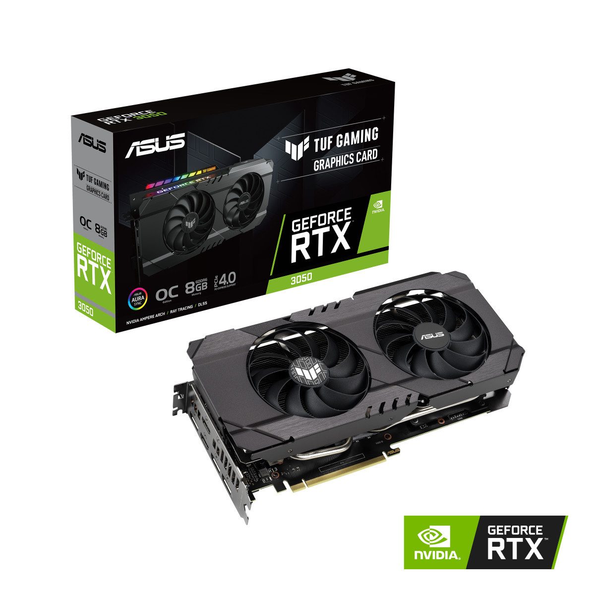 Asus TUF Gaming GeForce RTX 3050 OC Grafikkarte (8 GB, GDDR6)