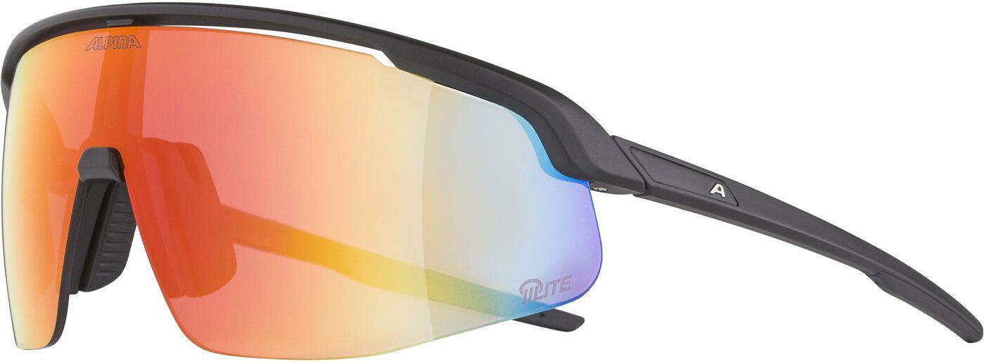 Alpina Sports Sonnenbrille TURBO PRO Q-LITE black-white-red matt