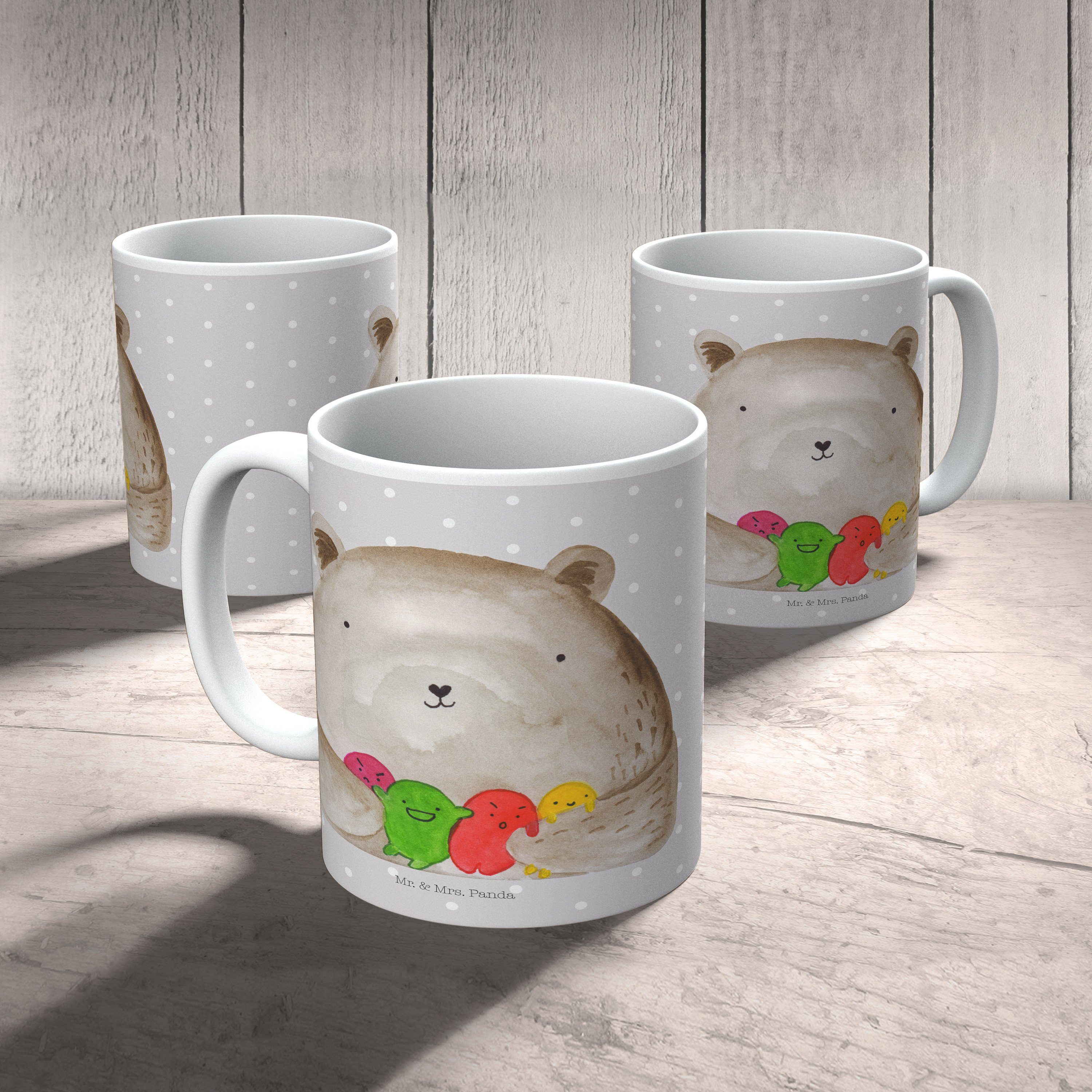 Mr. & Geschenk, Panda Teebecher, - Gefühl Tasse Mrs. Grau Bär Kaffeetasse, Teddybä, - Pastell Keramik
