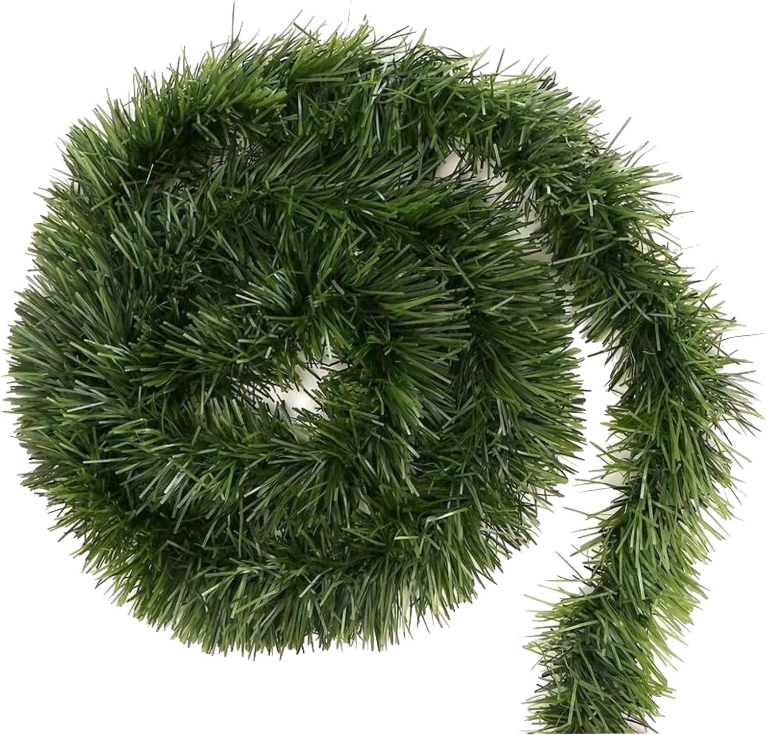 Girlanden XXL Grüne Weihnachtsgirlande 10 Meter - Weihnachten Dekoration Deko