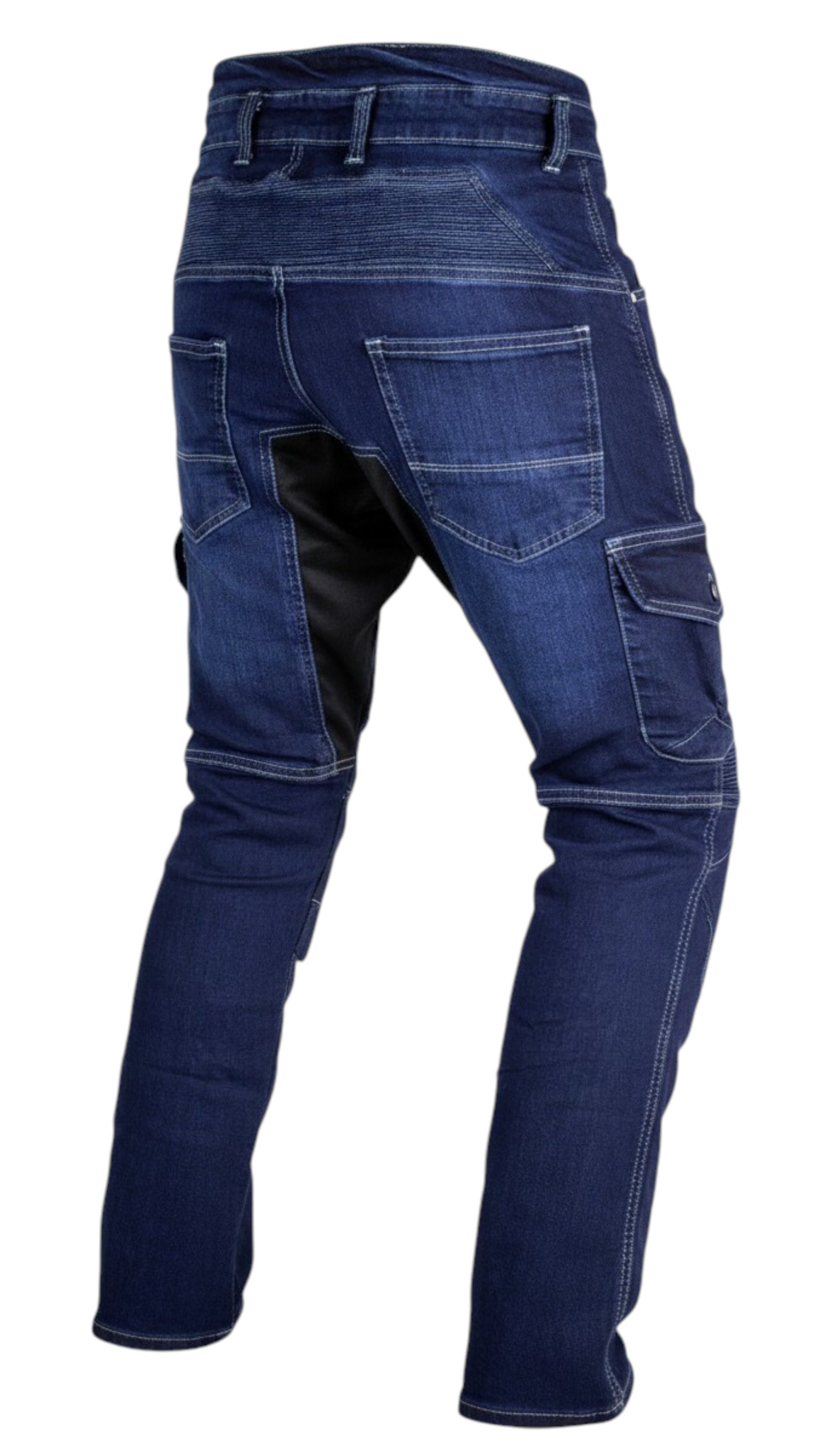 MDM Motorradhose Herren Motorrad Jeans mit Protektoren, Cargo Biker Hose – Bild 2 von 5