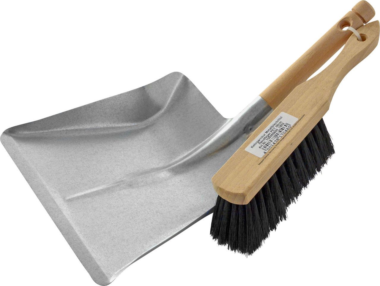 Coronet Kehrgarnitur Kehrgarnitur Metallblech Holz Länge 41 cm
