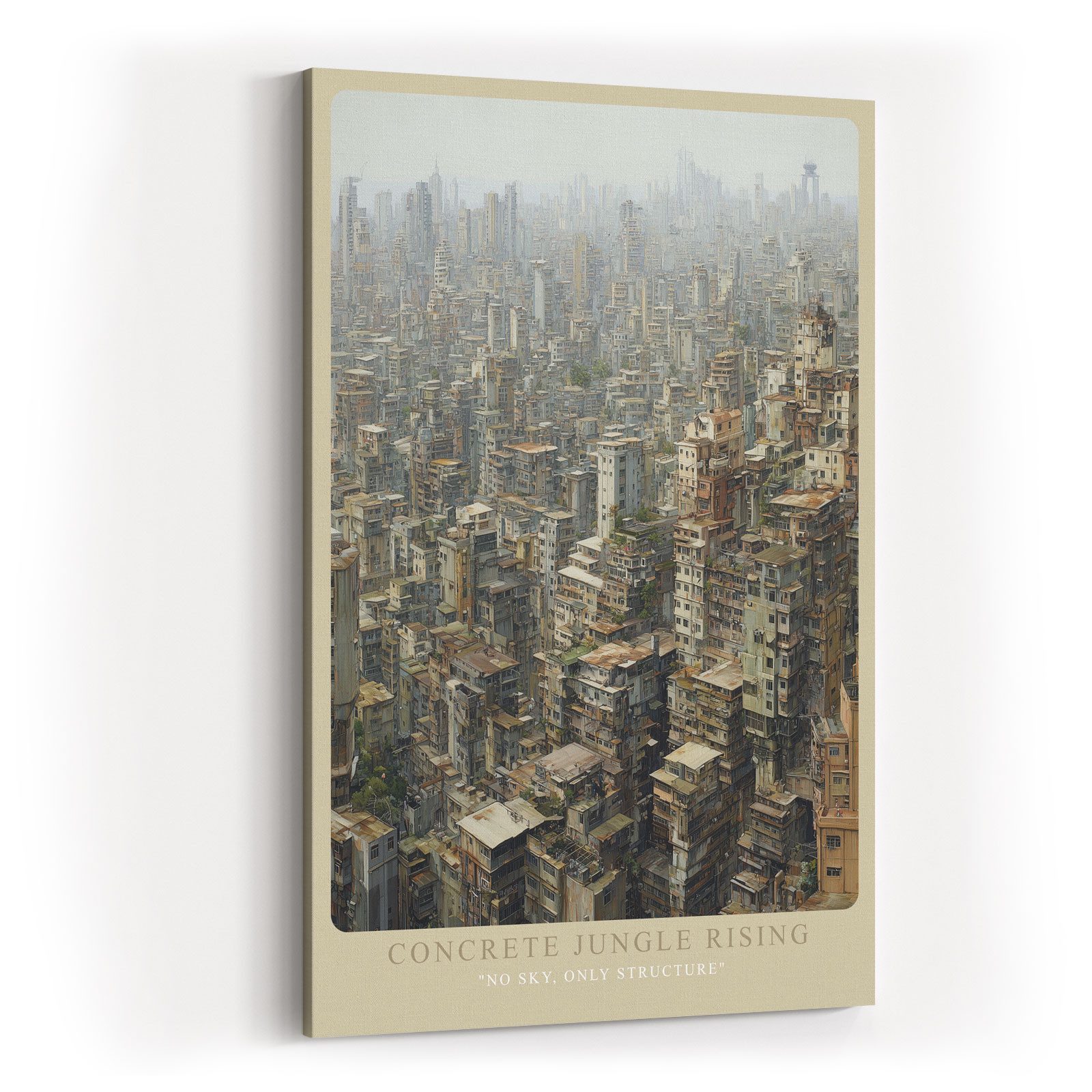 Sinus Art Leinwandbild Stadt Hochhaus Architektur Megacity Urban Wolkenkratzer Modern Grau