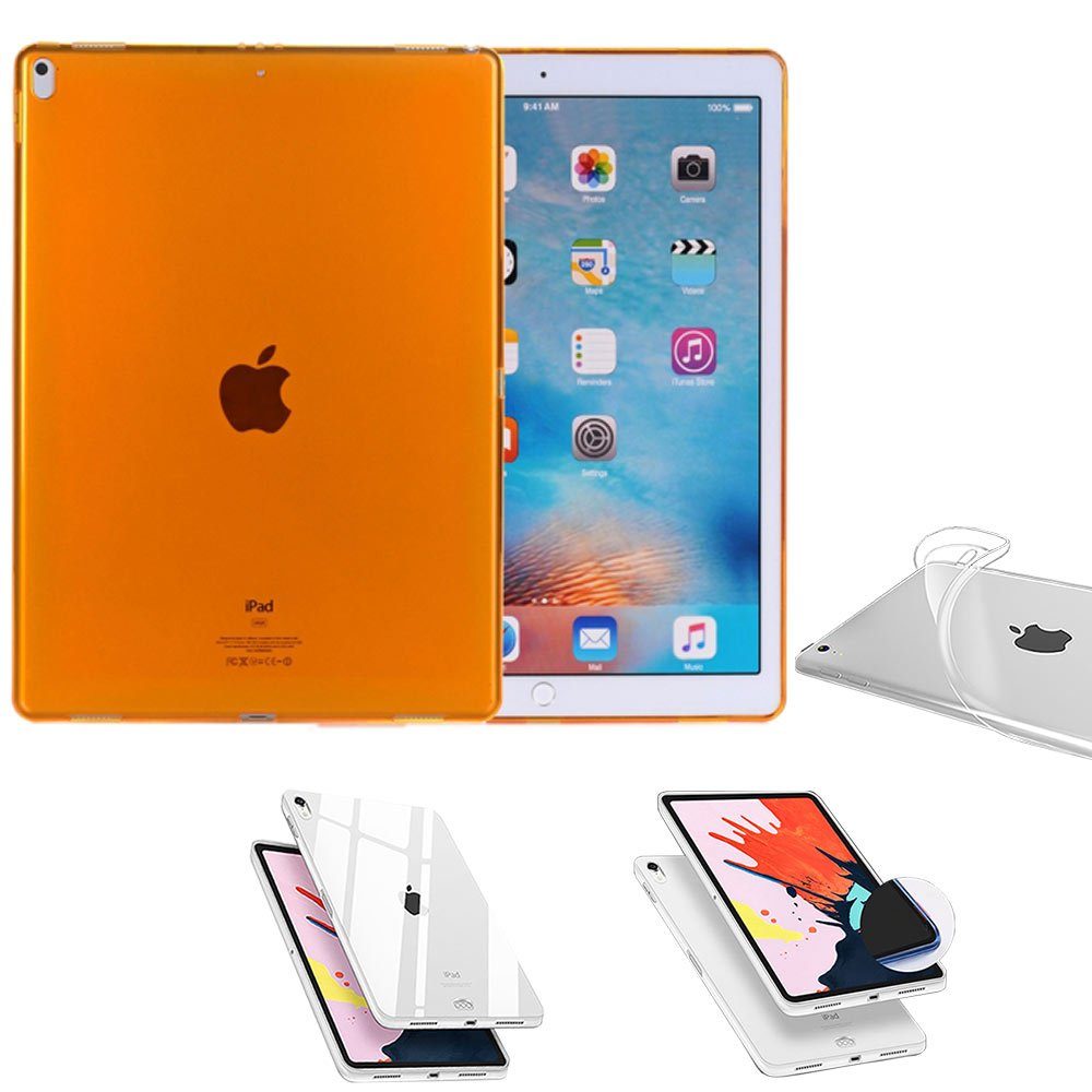 Wigento Tablet-Hülle »Für Apple iPad Pro 11.0 Zoll 2018 / iPad Air 2020 4.  Gen/ Air 2022 Orange Tasche Hülle Case Cover TPU Silikon dünn«