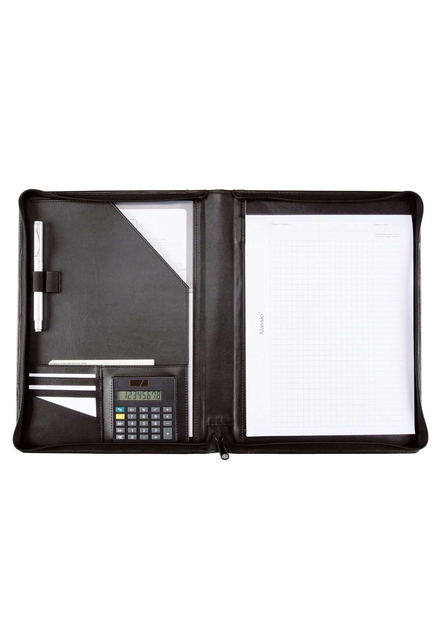 Alassio® Schreibmappe DIN A4, Catana, mit Taschenrechner