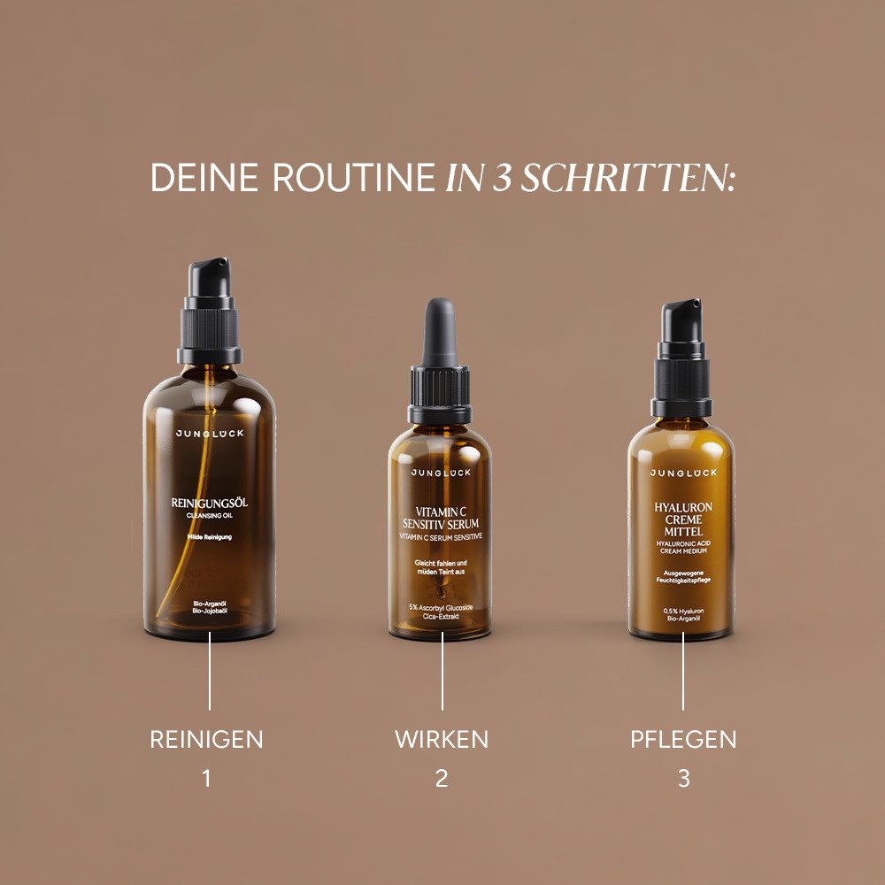 JUNGLÜCK Hautpflege-Set Set Fahlen Teint ausgleichen, 1-tlg., unser Set für ein ausgeglichenes, strahlendes Hautbild
