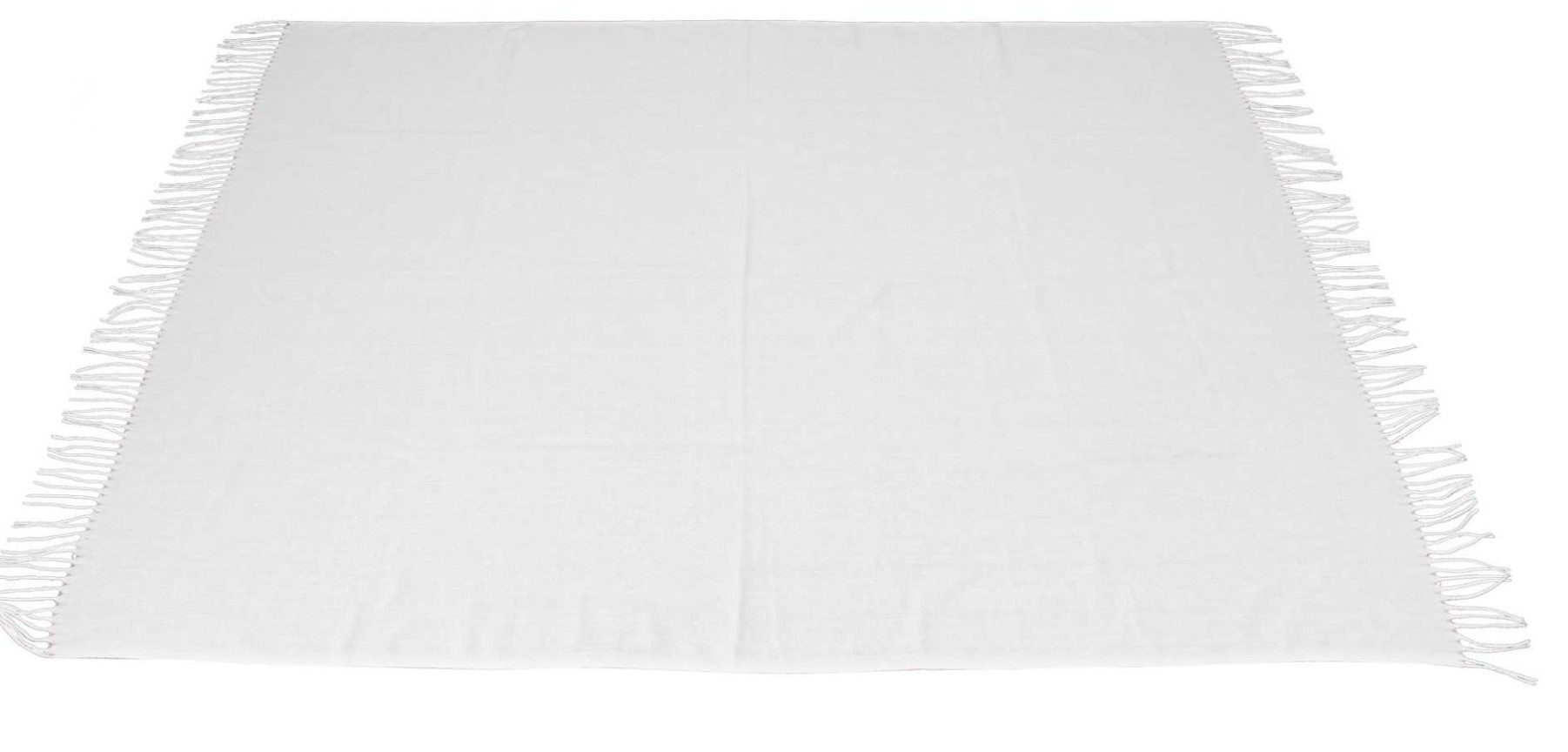 Wohndecke leichte Sommerdecke strahlend weiss, 140 x 180cm, Plaid, Frank Flechtwaren