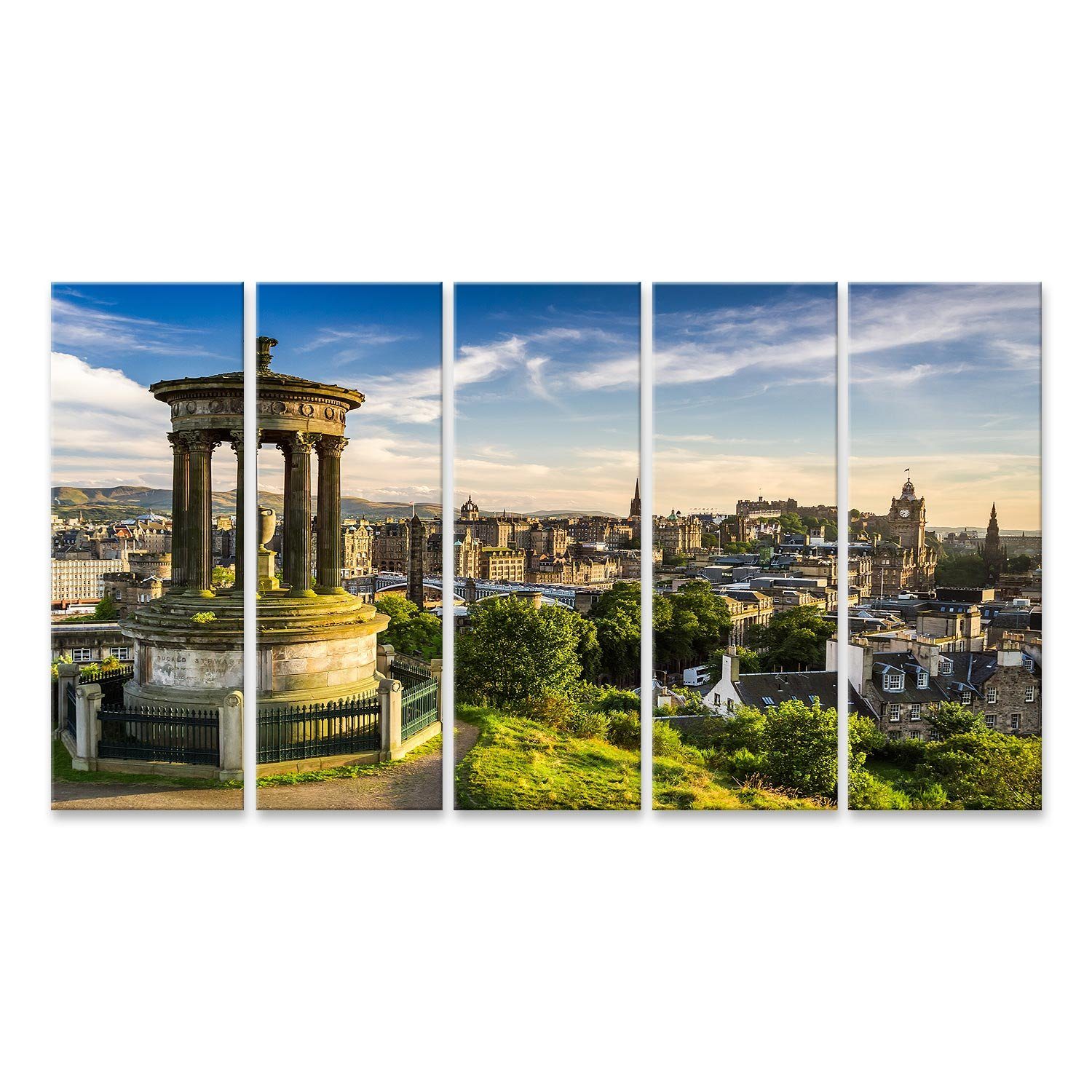 Leinwandbild Bild auf Leinwand Schöne Aussicht Auf Die Stadt Edinburgh Wandbild Le