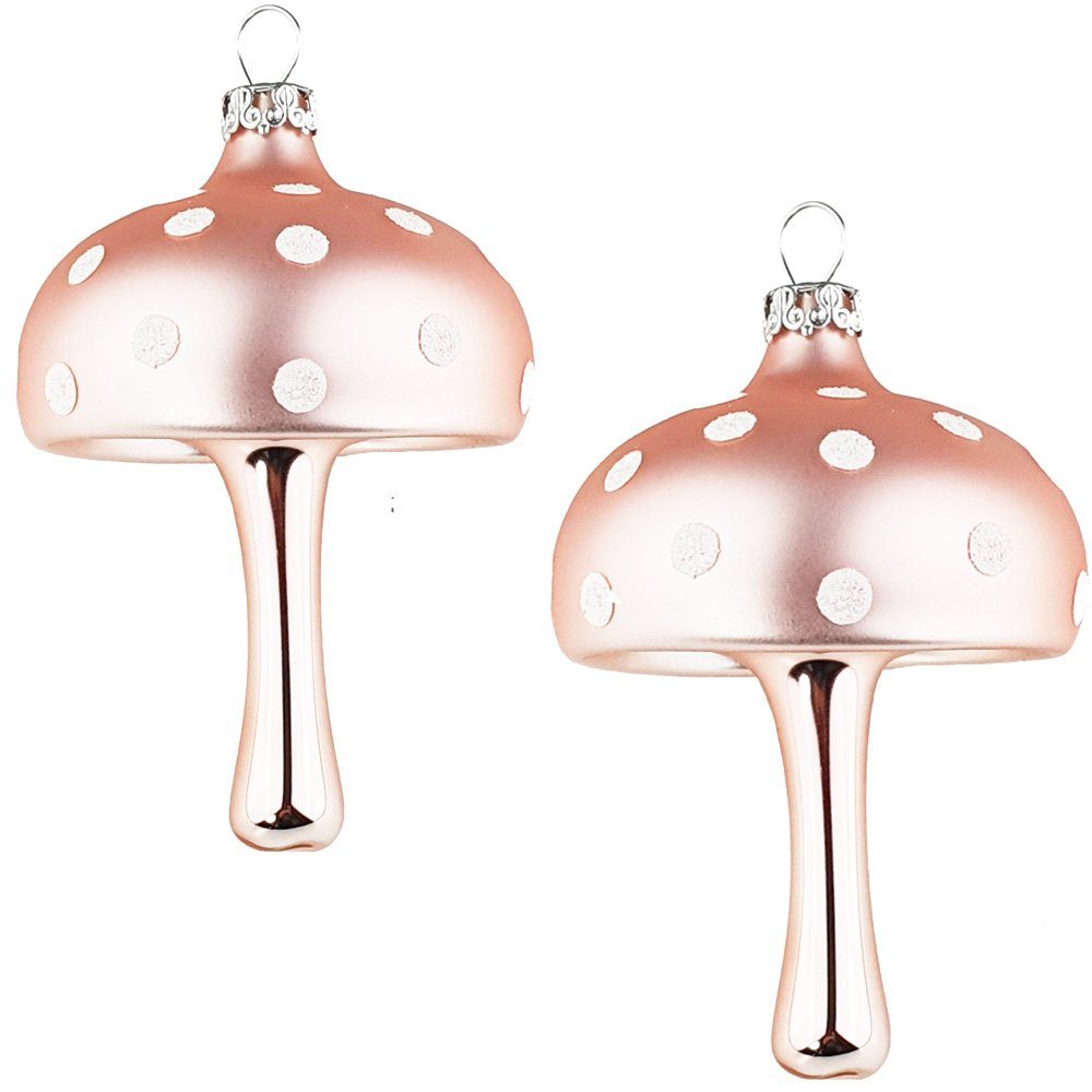 Thüringer Glasdesign Christbaumschmuck Glückspilze Anhänger 9 cm - Rosa Opa günstig online kaufen