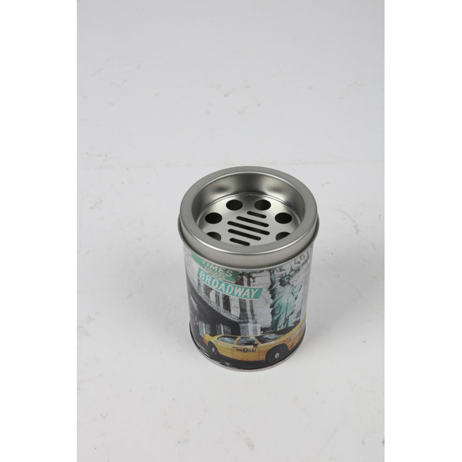 BURI Mülleimer Metall Aschenbecher Ø 7,6×10,2 cm – sortierte Designs