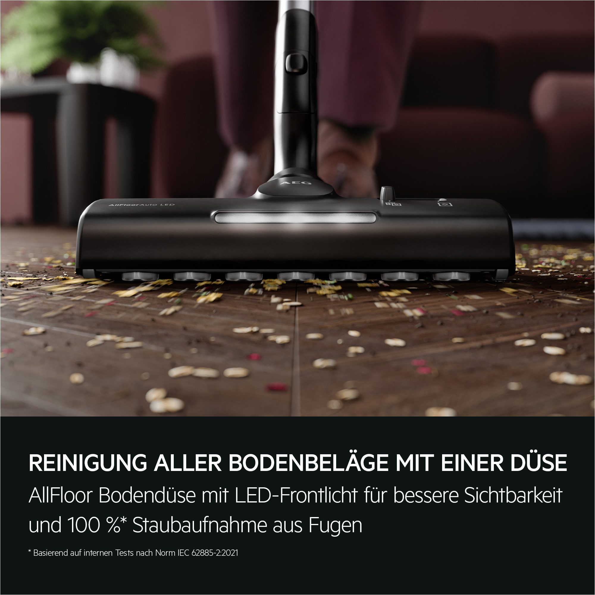 AEG Bodenstaubsauger ULTIMATE 8000, Testsieger Stiftung Warentest, AB81U1SW, 650 W, mit Beutel, Starke Saugkraft, Automodus, inkl. Zusatzdüsen, 48 % Recyclingma – Bild 4 von 5