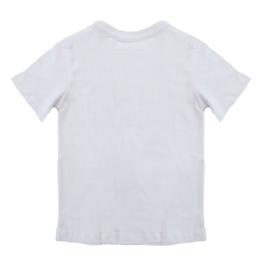 T-Shirt MOIN Frontprint mit PEACE kupfer für goldmarie in weiß Kinder LOVE