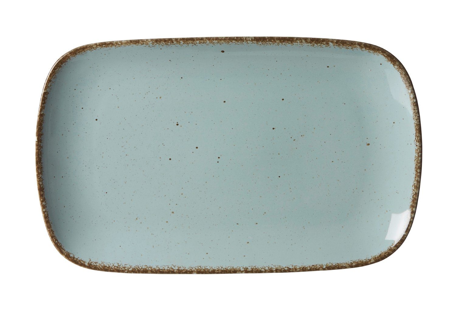 Ritzenhoff & Breker Servierplatte Flirt by R&B 58710 Platte 'Casa blau' 33 x 20cm (1 Stück), Porzellan, (1-tlg), Vintage Look mit Used Effekt