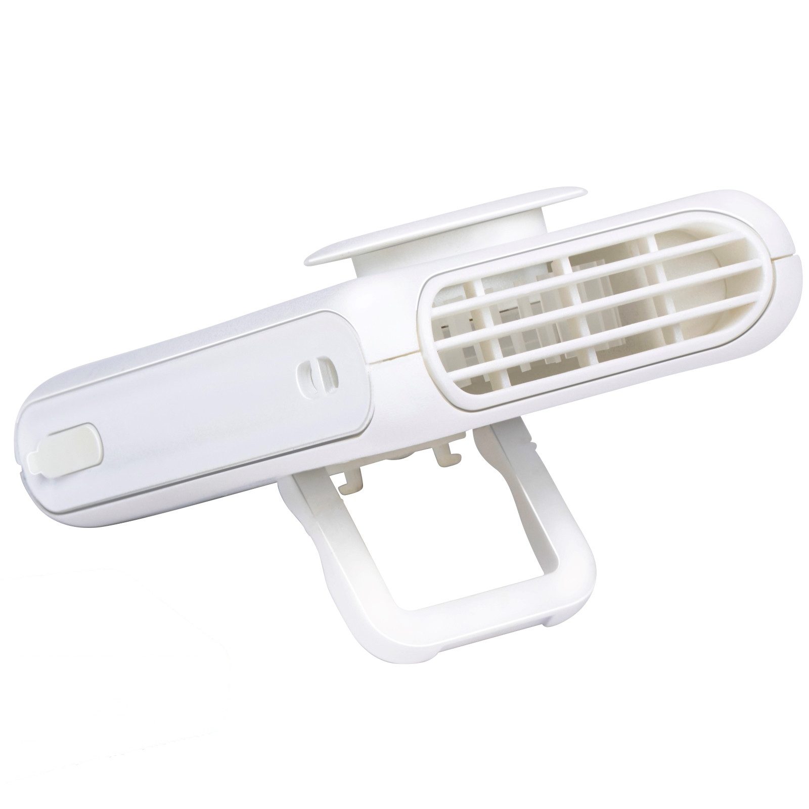 HAC24 Handventilator Tragbarer Akku Hüftventilator Mini Ventilator Tischventilator, 3 Stufen mit Clip & Standfuß