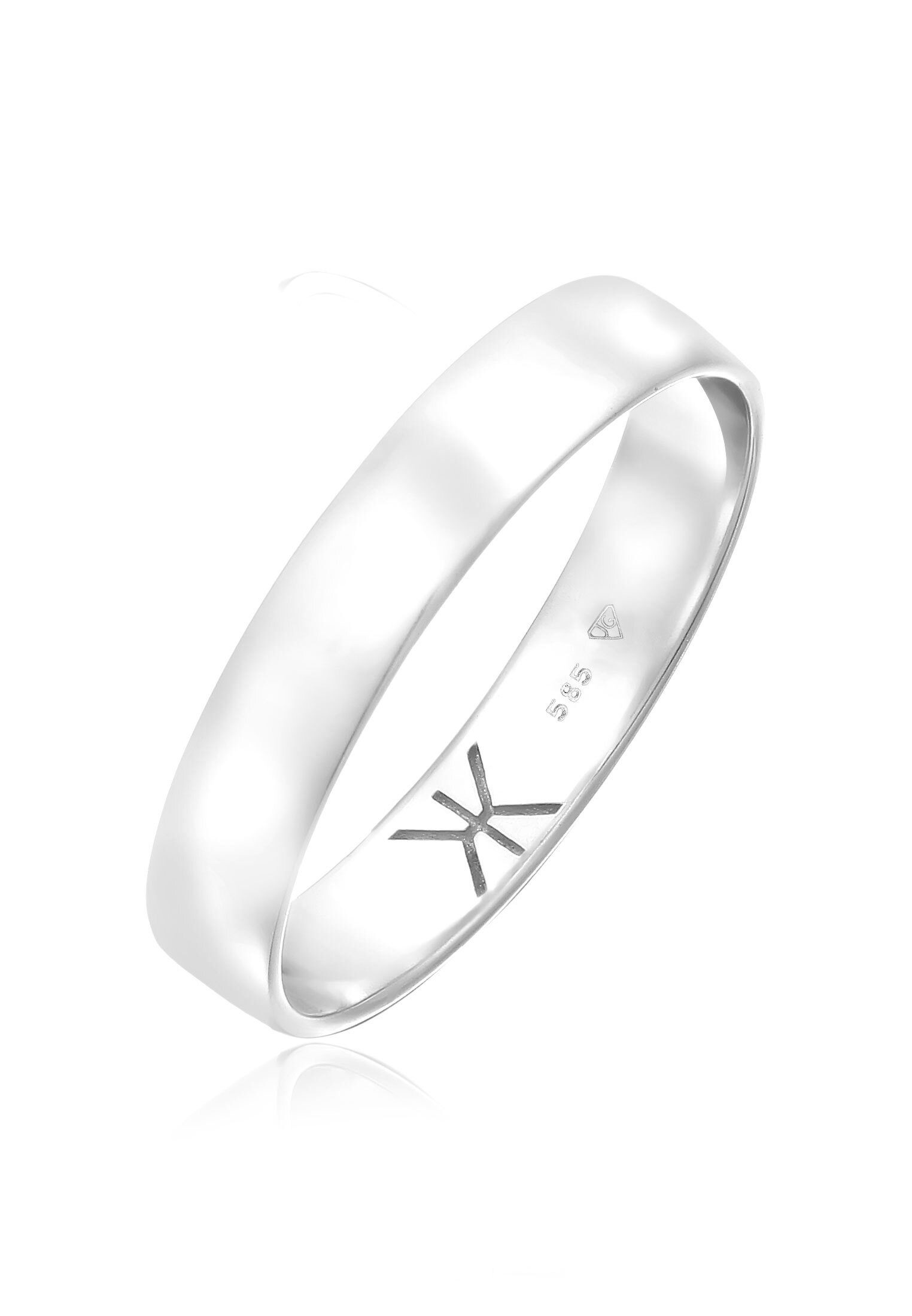 Kuzzoi Silberring Herrenring Bandring Trauring 585 Weißgold günstig online kaufen