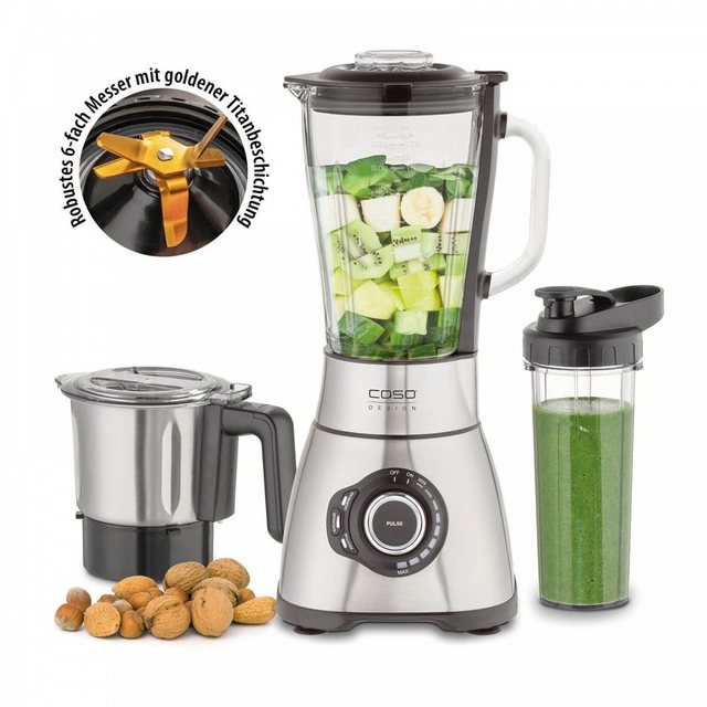 Caso Standmixer B1800 Power Blender Set – Standmixer Set – edelstahl