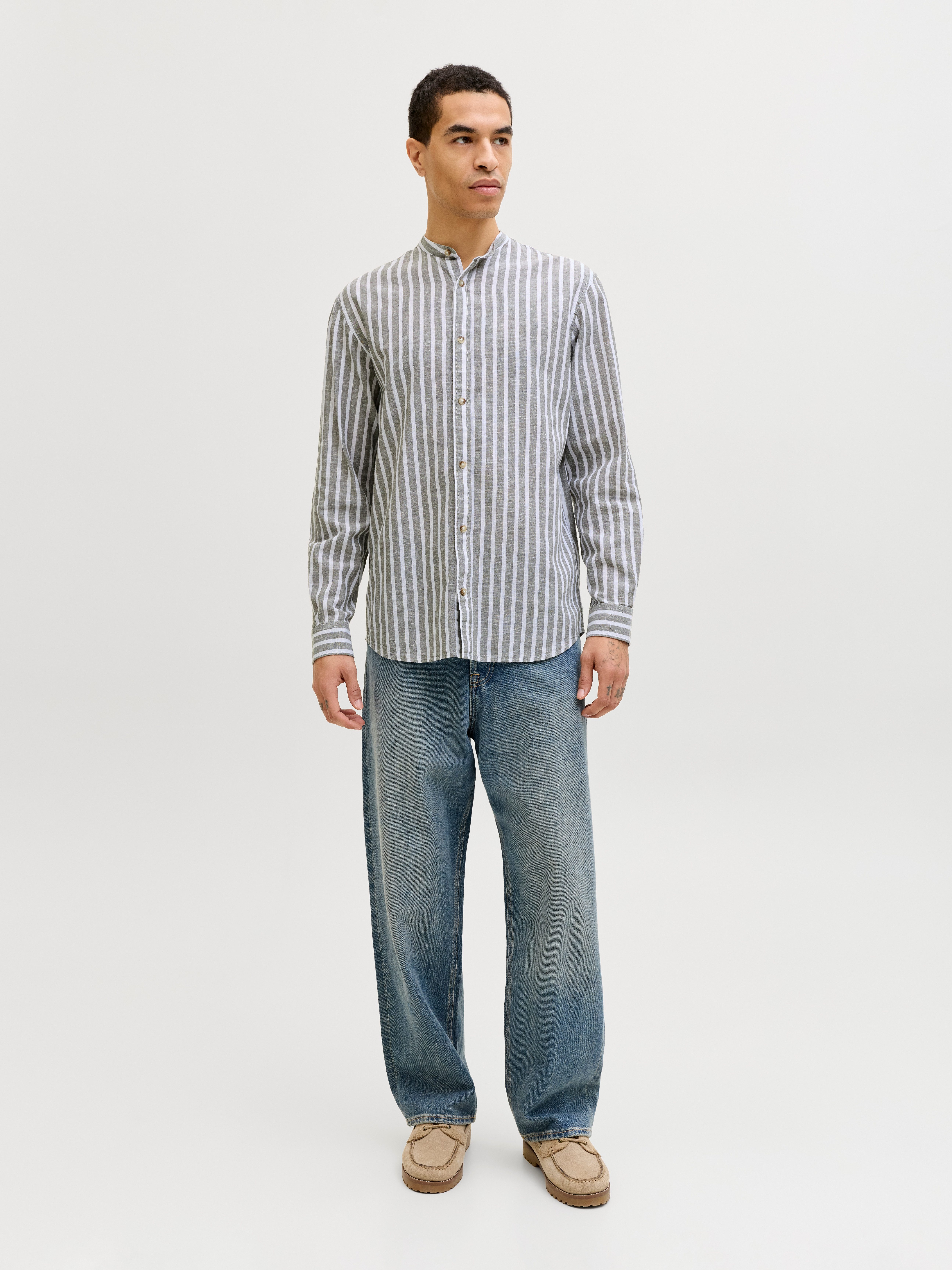 Jack & Jones Langarmhemd JJESUMMER LINEN BLEND BAND SHIRT L/S SN Baumwollmischung, regular fit – Bild 5 von 5