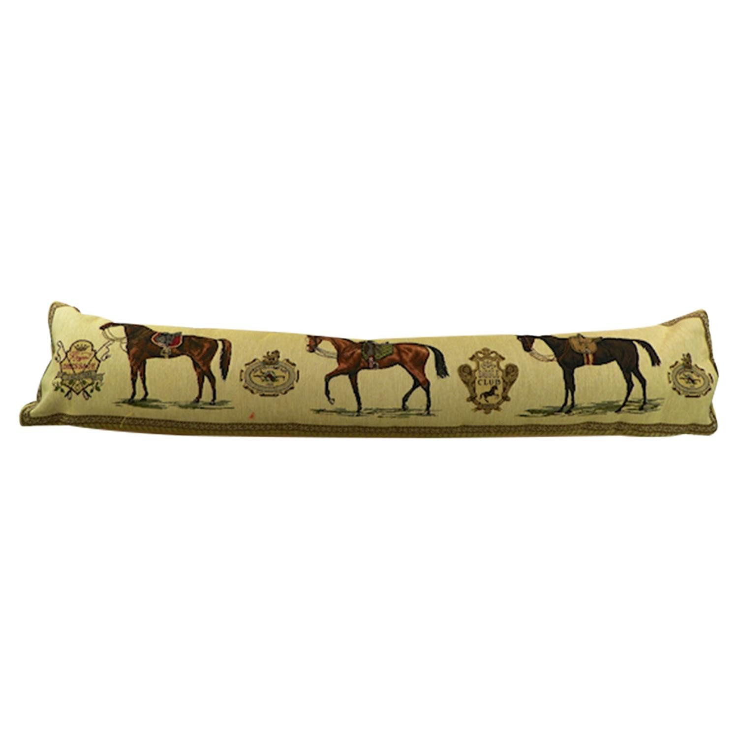 INNA-Glas Zugluftstopper Zugluftstopper Windstopper EMTIS, mit Pferdemotiv, beige, 90x15x20cm