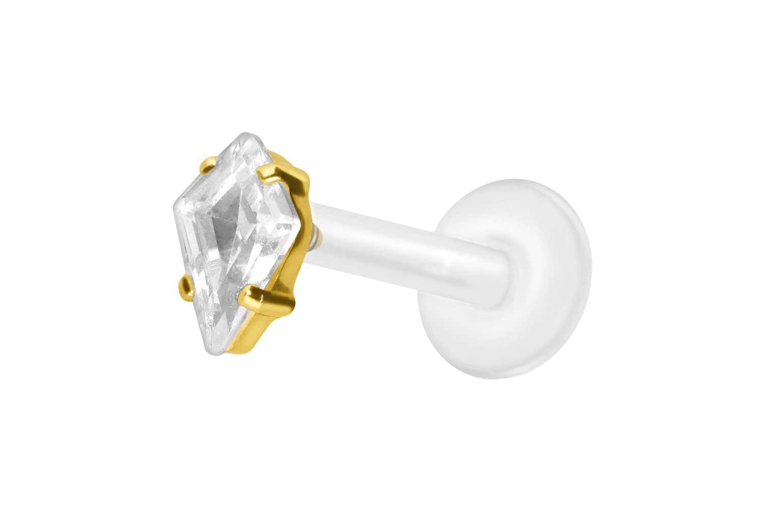 PIERCINGLINE Piercing-Set PTFE Labret mit Innengewinde + Titan-Aufsatz KRIS günstig online kaufen