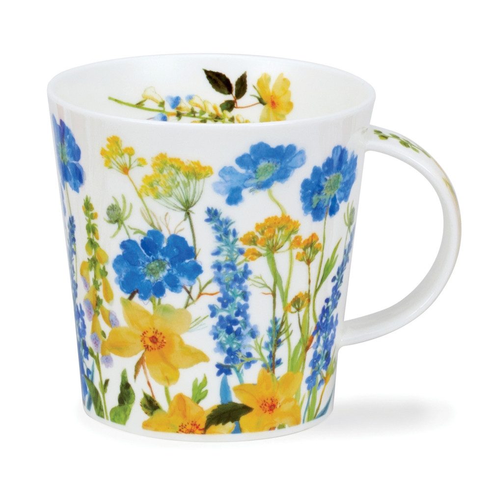 Dunoon Tasse Cottage Border blau - Form: Cairngorm - 0,48 L - Fine Bone China, 1-tlg.