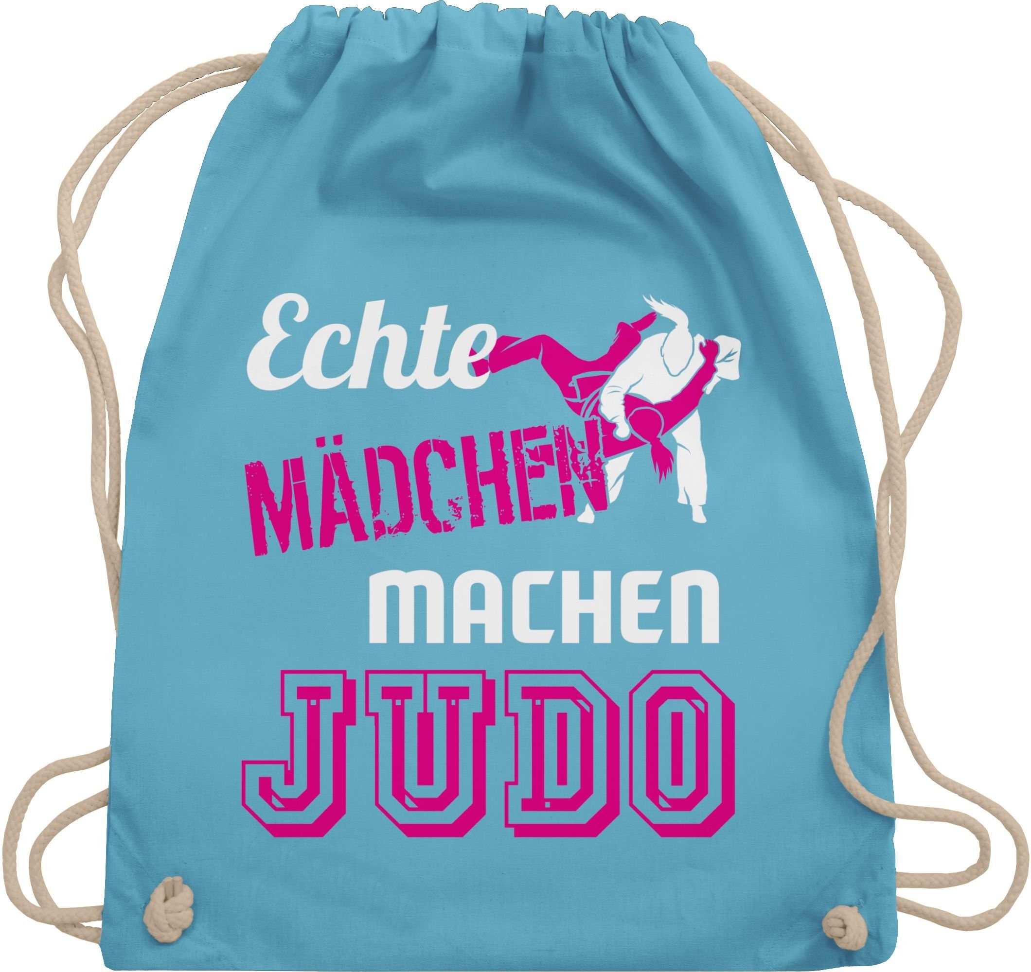 Shirtracer Turnbeutel Echte Mädchen machen Judo, Kampfsport
