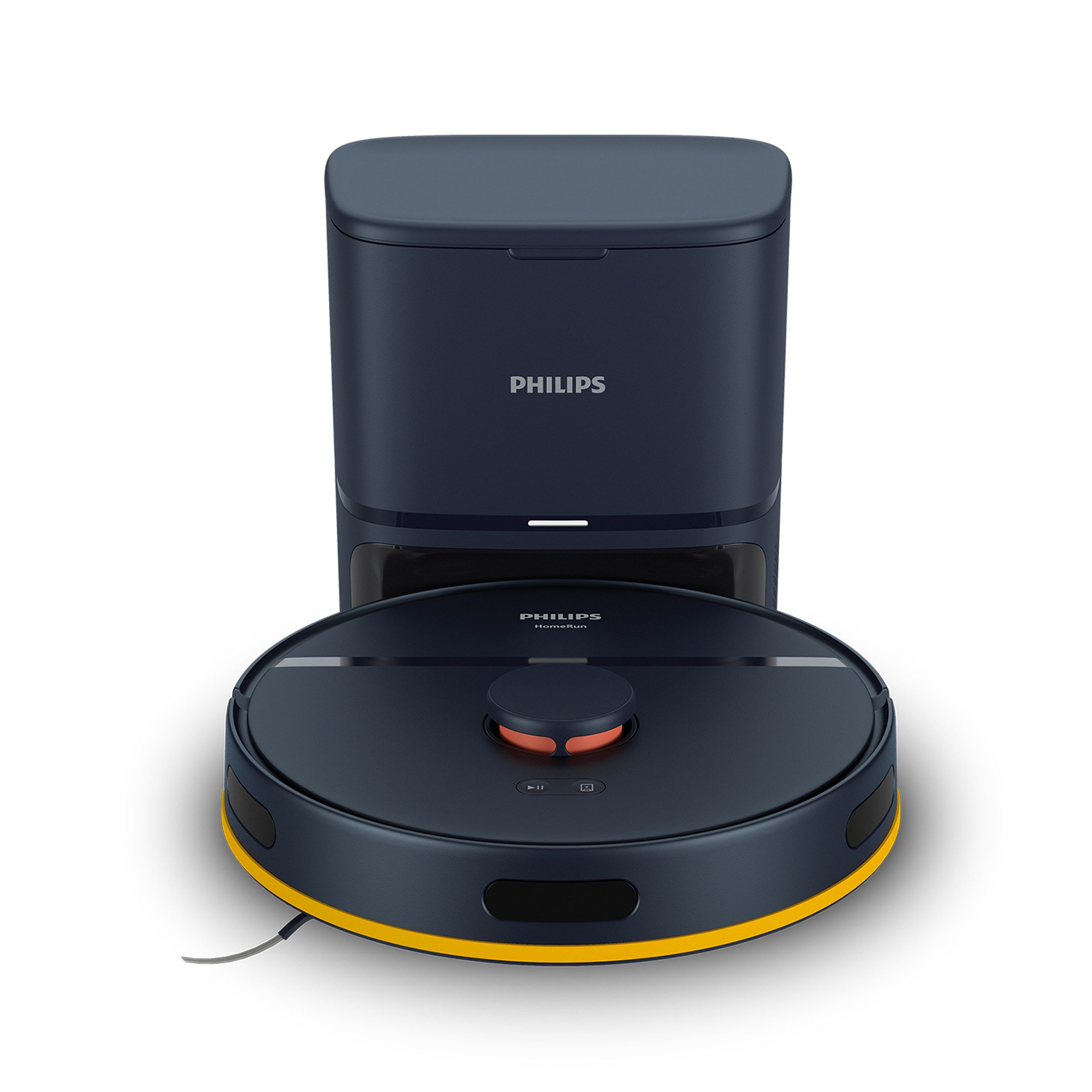 Philips Saugroboter mit Wischfunktion XU2100/10 2000 Series, mit Teppich-Boost Funktion, 33,12 W, mit Beutel, LDS-Radarnavigationssystem, HomeRun App, inkl. Entleerungsstation