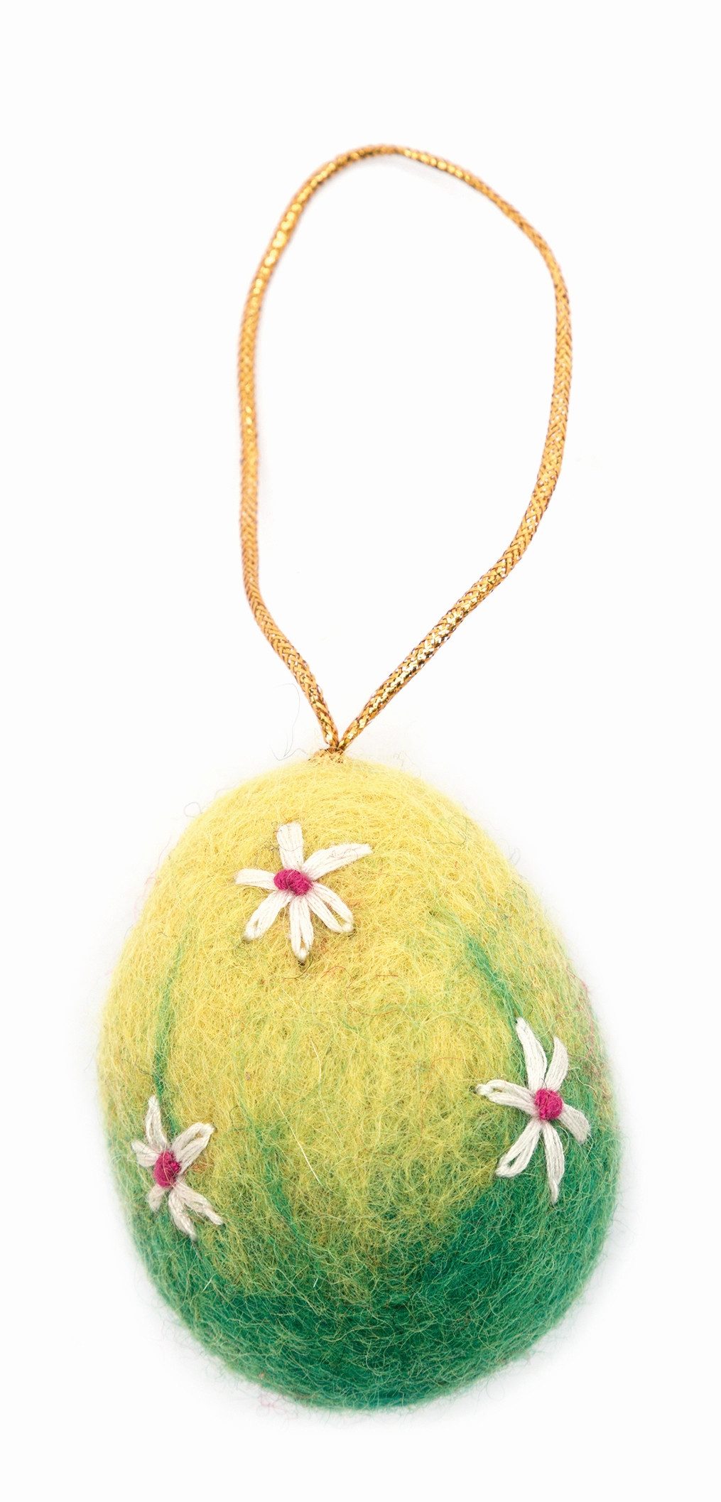 El Puente Dekohänger Deko-Anhänger "Osterei mit Blüten", Handmade, Fair Trade