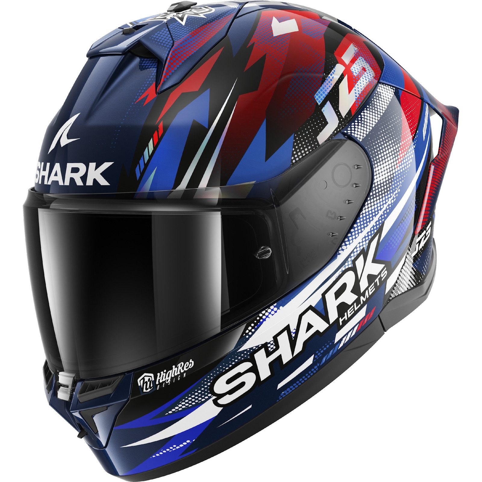 Shark Motorradhelm Shark SKWAL CUP Replica Zarco GP de France Integralhelm Chrome/Rot XL (1er Set), integralhelm motorrad