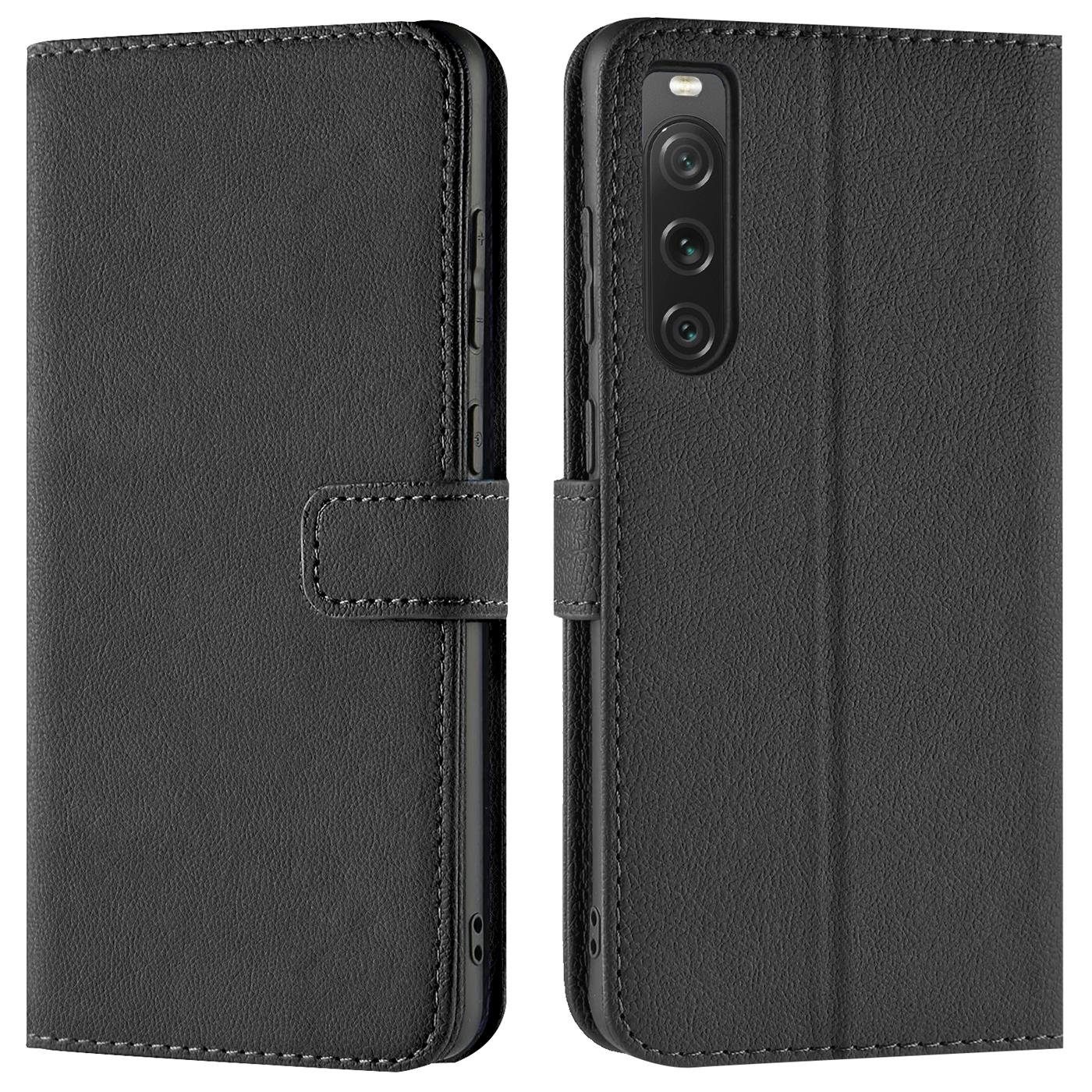 CoolGadget Handyhülle Wallet Klapp Tasche Book Case für Sony Xperia 10 V 6,1 Zoll, Hülle Klapphülle Flip Cover Etui Schutzhülle