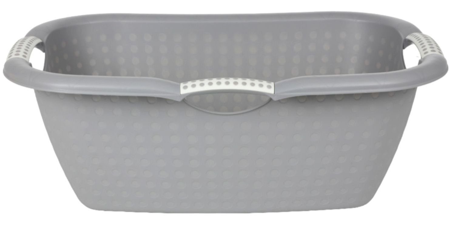 Jelenia Plast Wäschekorb 8x Wäschewanne ERGONOMICA 27L Soft-Touch Grif.60x40xH22