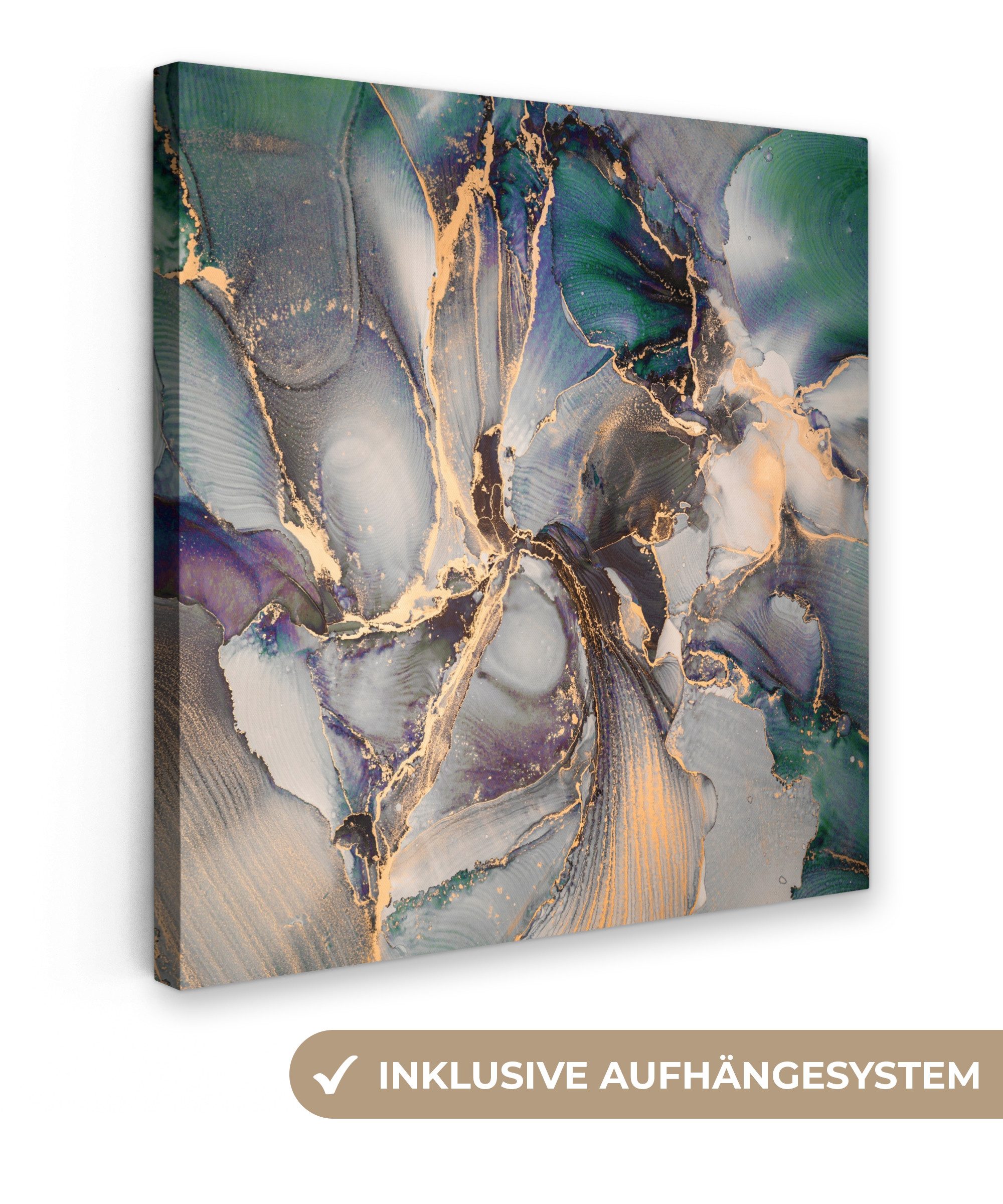 OneMillionCanvasses® Leinwandbild Gold - Blau - günstig online kaufen