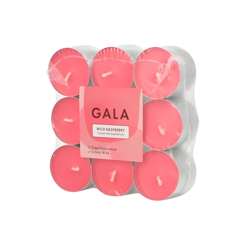 GALA-Kerzen GmbH Duftkerze GALA Duftlichte Ø 37,5 mm, 16,6 mm weinrot - Wild Raspberry 18 Stk