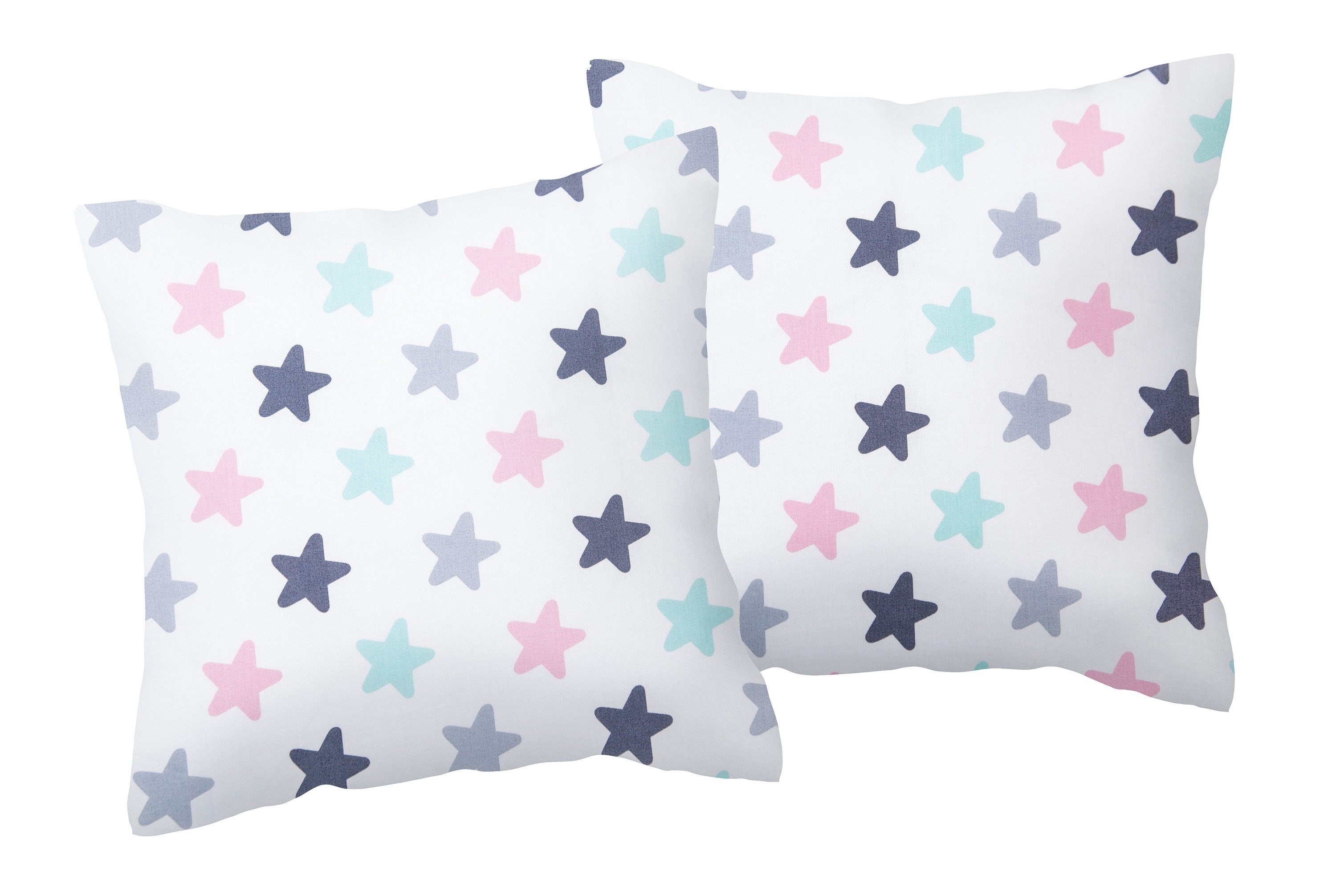 Ticaa Dekokissen Kissen-Set 40x40 cm mit Motiv 2-teilig