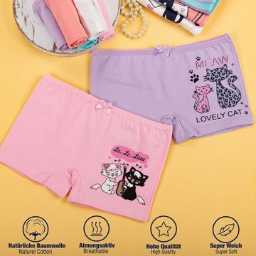 LOREZA Panty 10er Set Mädchen Pantys - Katzen - Bunt (Spar-Packung, 10-St)