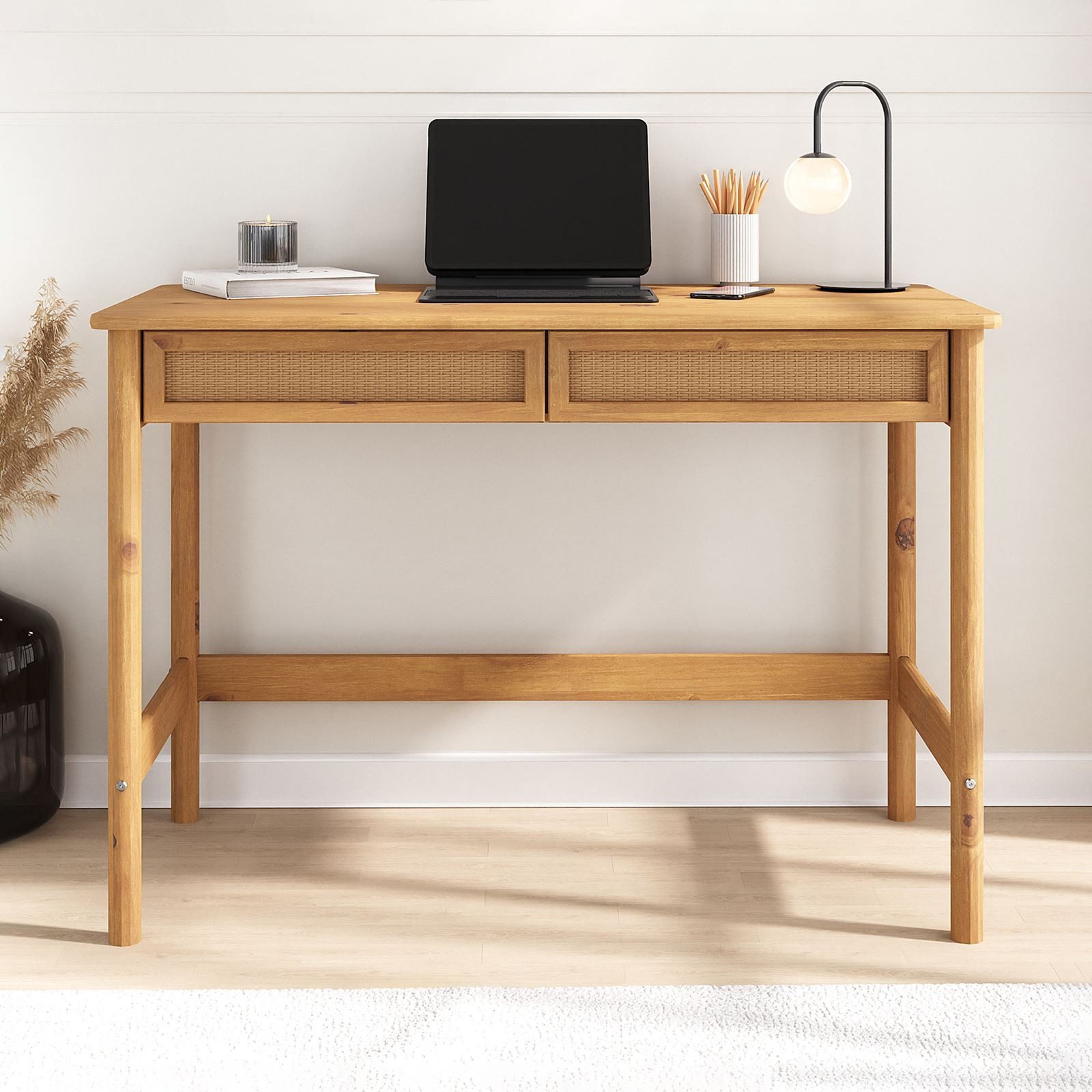 IDIMEX Schreibtisch RODRIGO, Tisch 110 cm breit aus Massivholz 2 Schubladen günstig online kaufen