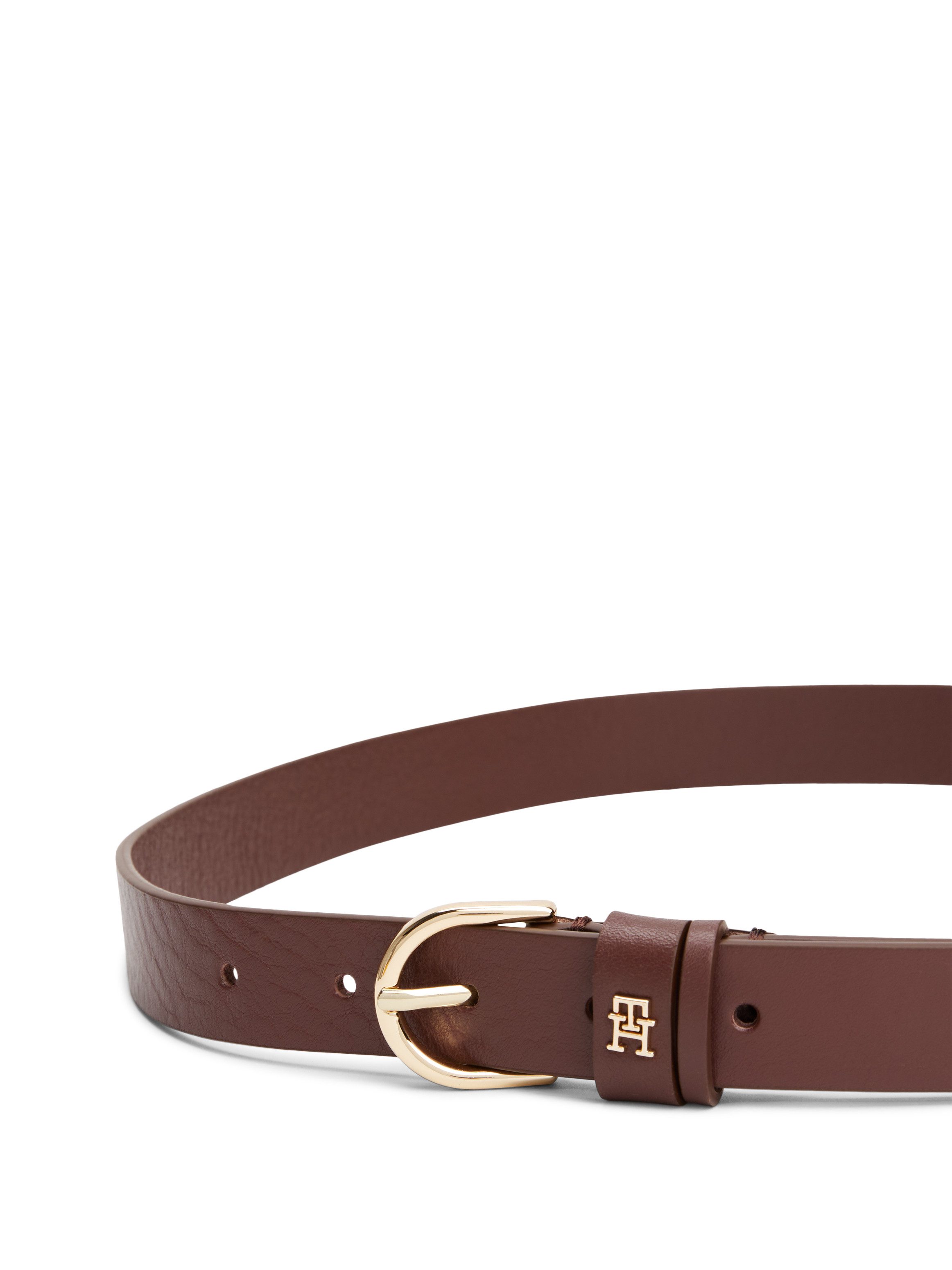 Tommy Hilfiger Ledergürtel ESSENTIAL EFFORTLESS 2.5 cm breit GOLD Logoemble günstig online kaufen