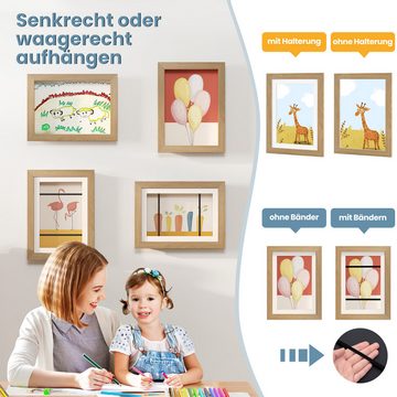 EUGAD Bilderrahmen-Set, (2 St), 3D Bilderrahmen zum Befüllen, A4 Objektrahmen