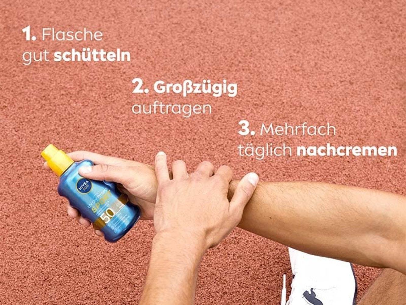 Nivea Sonnenschutzspray UV Dry Protect SPORT transparentes Sonnenschutz Spray LSF 50, 200 ml, 1-tlg.