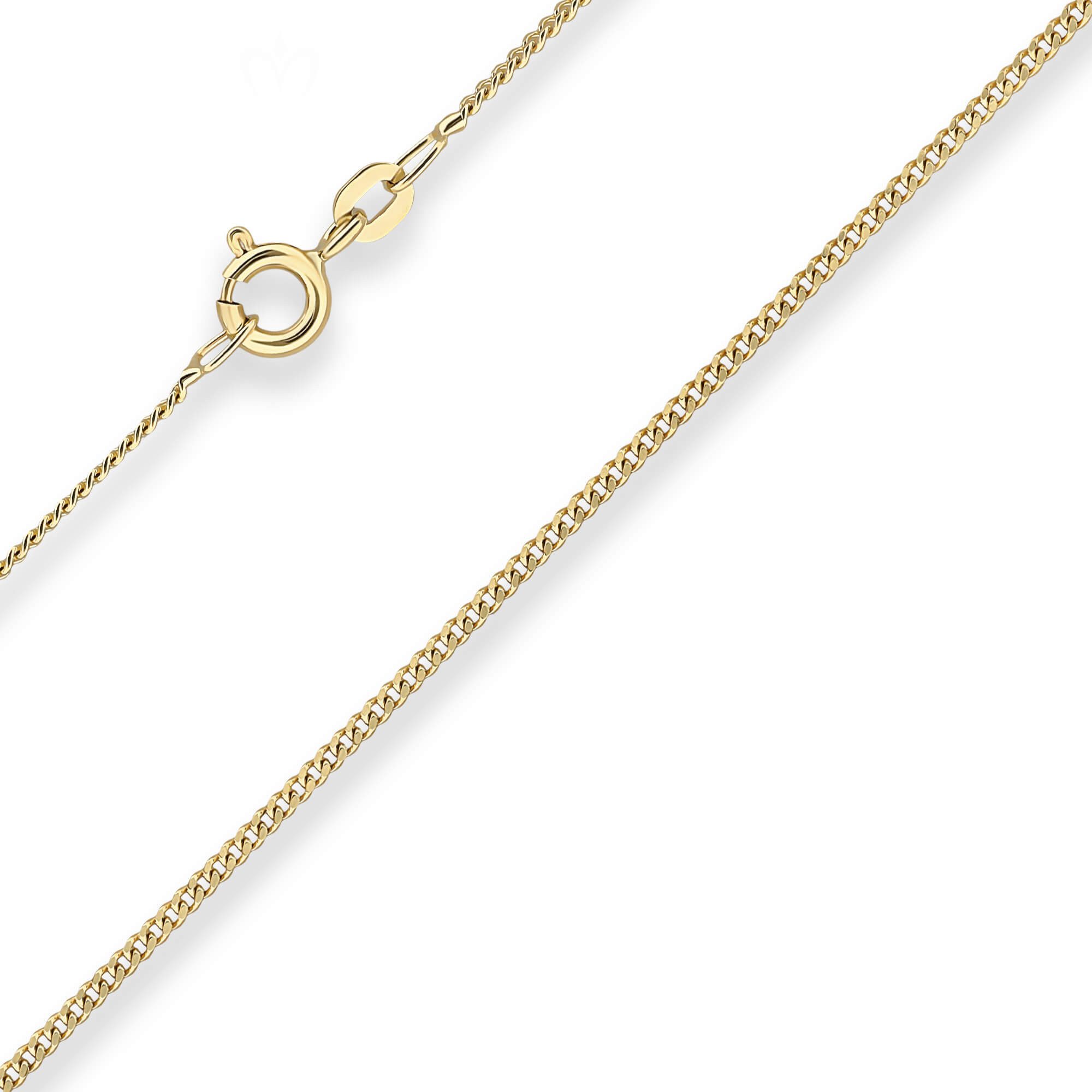 Schmuck Krone Goldkette 1,4mm Panzerkette aus 333 Gelbgold 50cm mit Zwischenöse, Gold 333