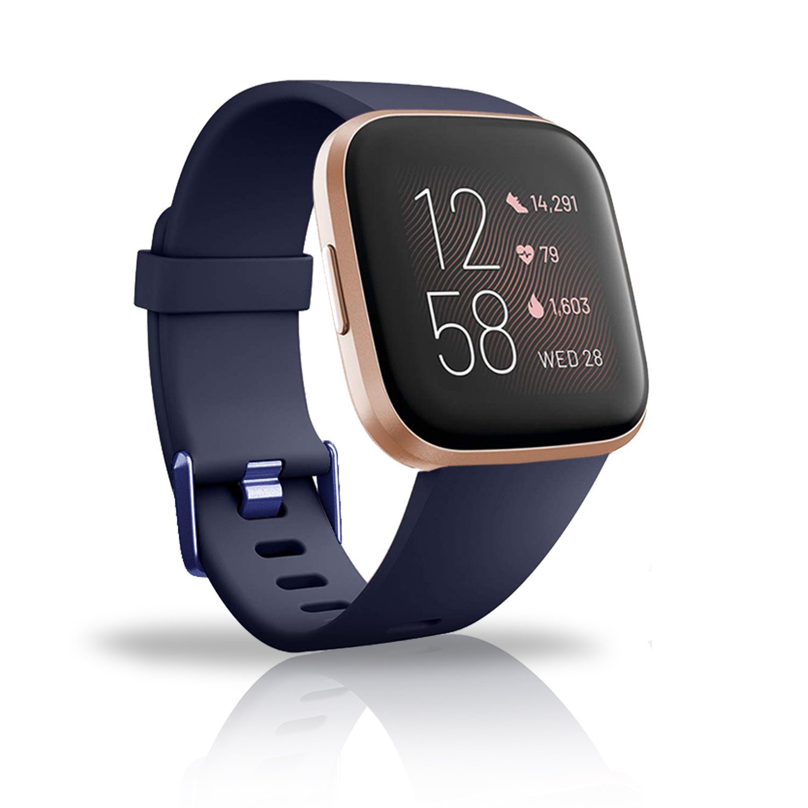 Diida Smartwatch-Armband Uhrenarmband,Watchband,Armband,Uhrenarmbänder, Für Fitbit Versa-Armband, Fitbit Versa/2/Lite, Silikon, 22 mm, Schwarz Blau | Uhrenarmbänder