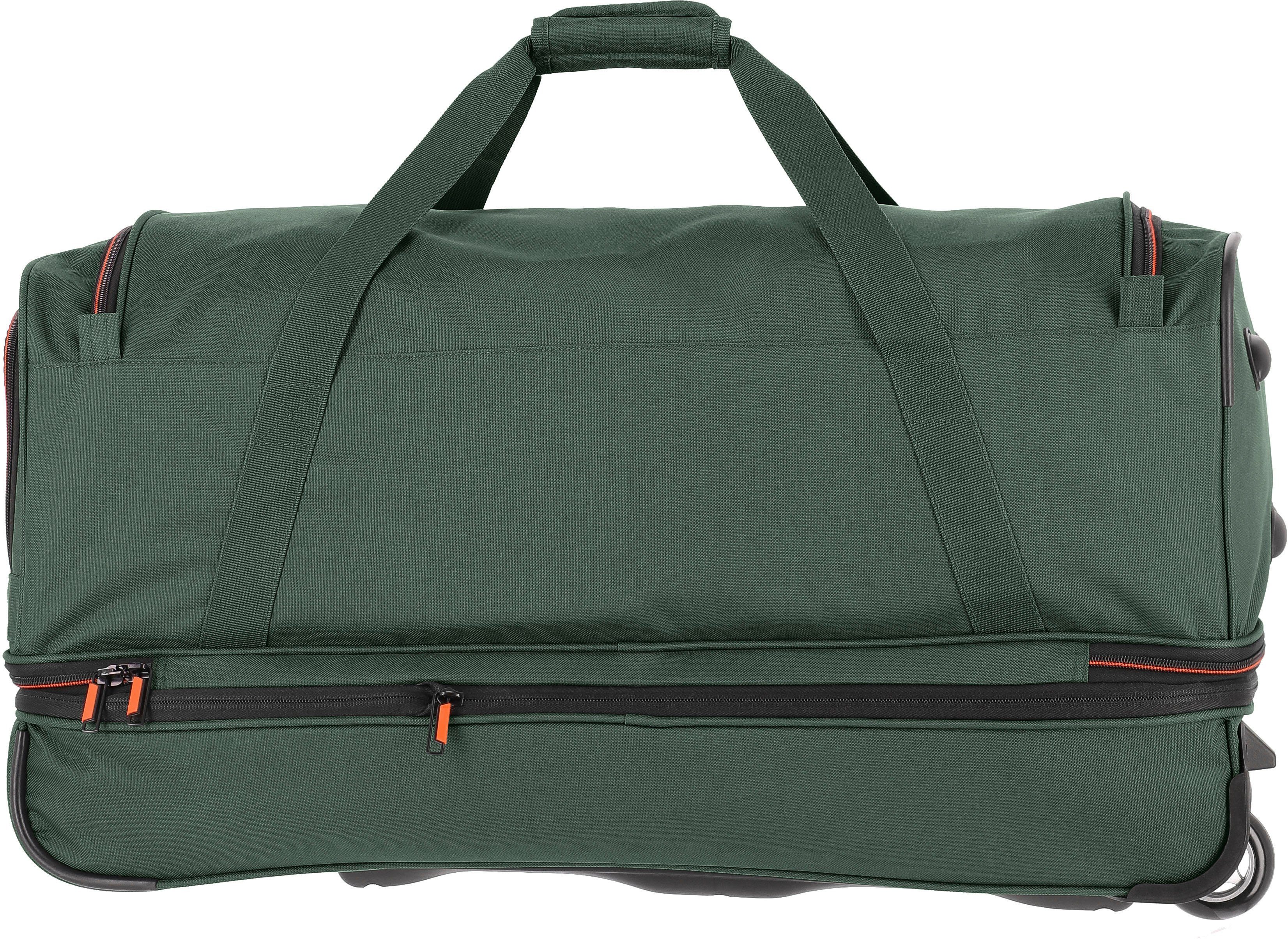 travelite Reisetasche Basics, 70 cm, dunkelgrün, mit Rollen